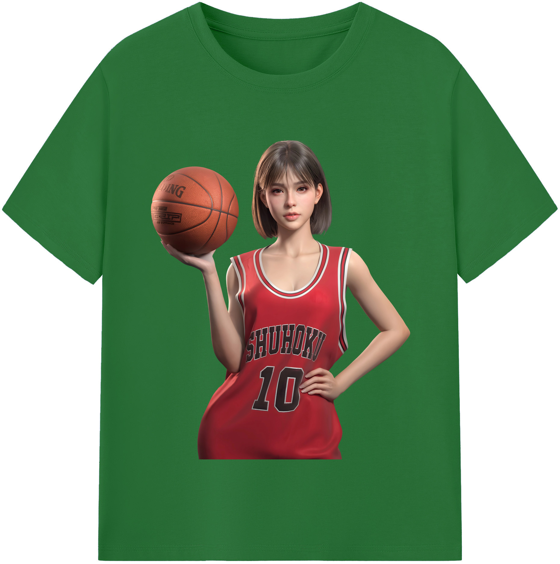 SLAM DUNK／スラムダンク 綿100％半袖Tシャツ（フロントプリント）