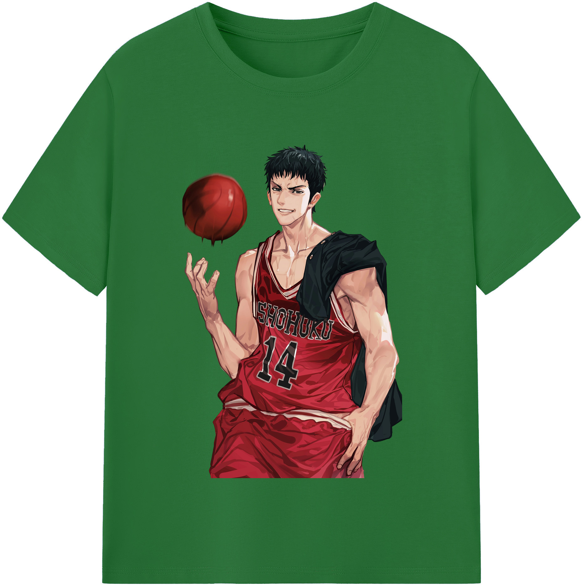 SLAM DUNK／スラムダンク 綿100％半袖Tシャツ（フロントプリント）
