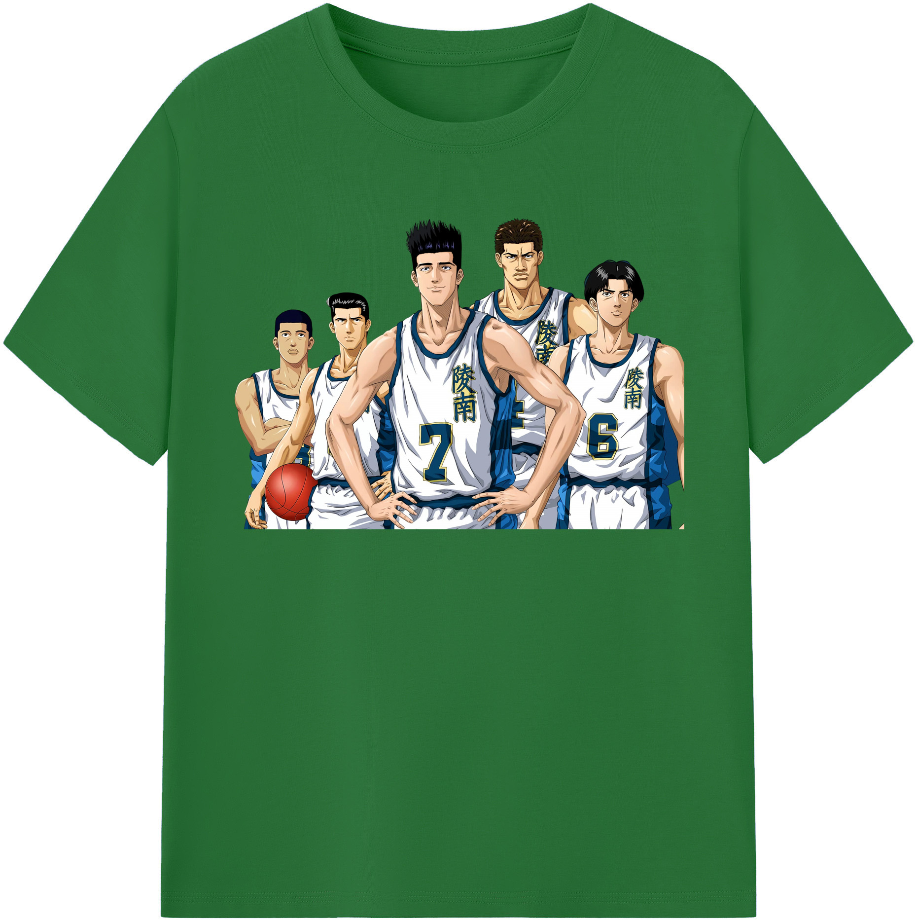 SLAM DUNK／スラムダンク 綿100％半袖Tシャツ（フロントプリント）