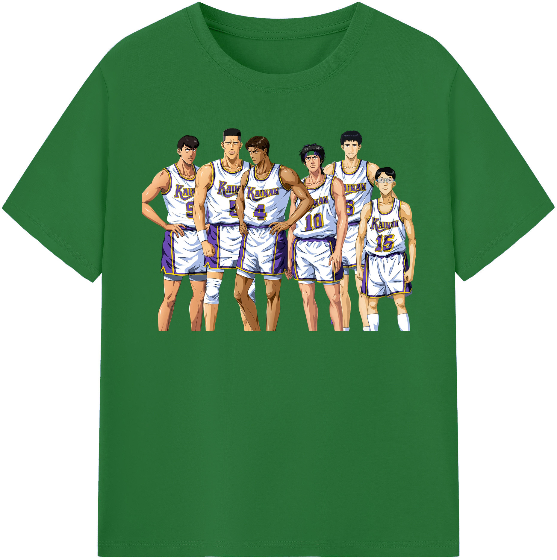 SLAM DUNK／スラムダンク 綿100％半袖Tシャツ（フロントプリント）