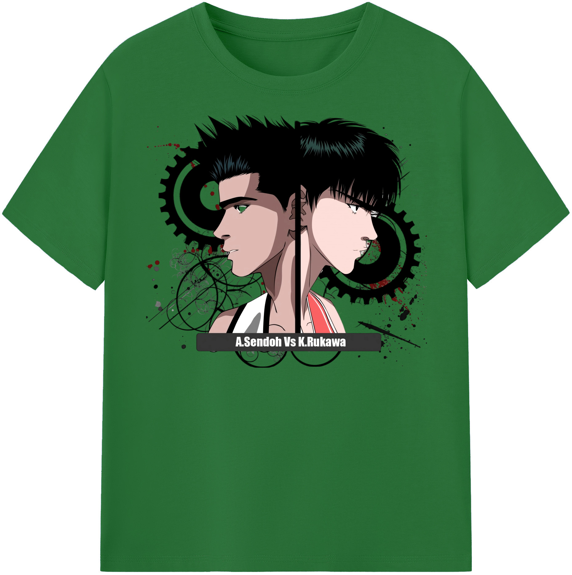SLAM DUNK／スラムダンク 綿100％半袖Tシャツ（フロントプリント）