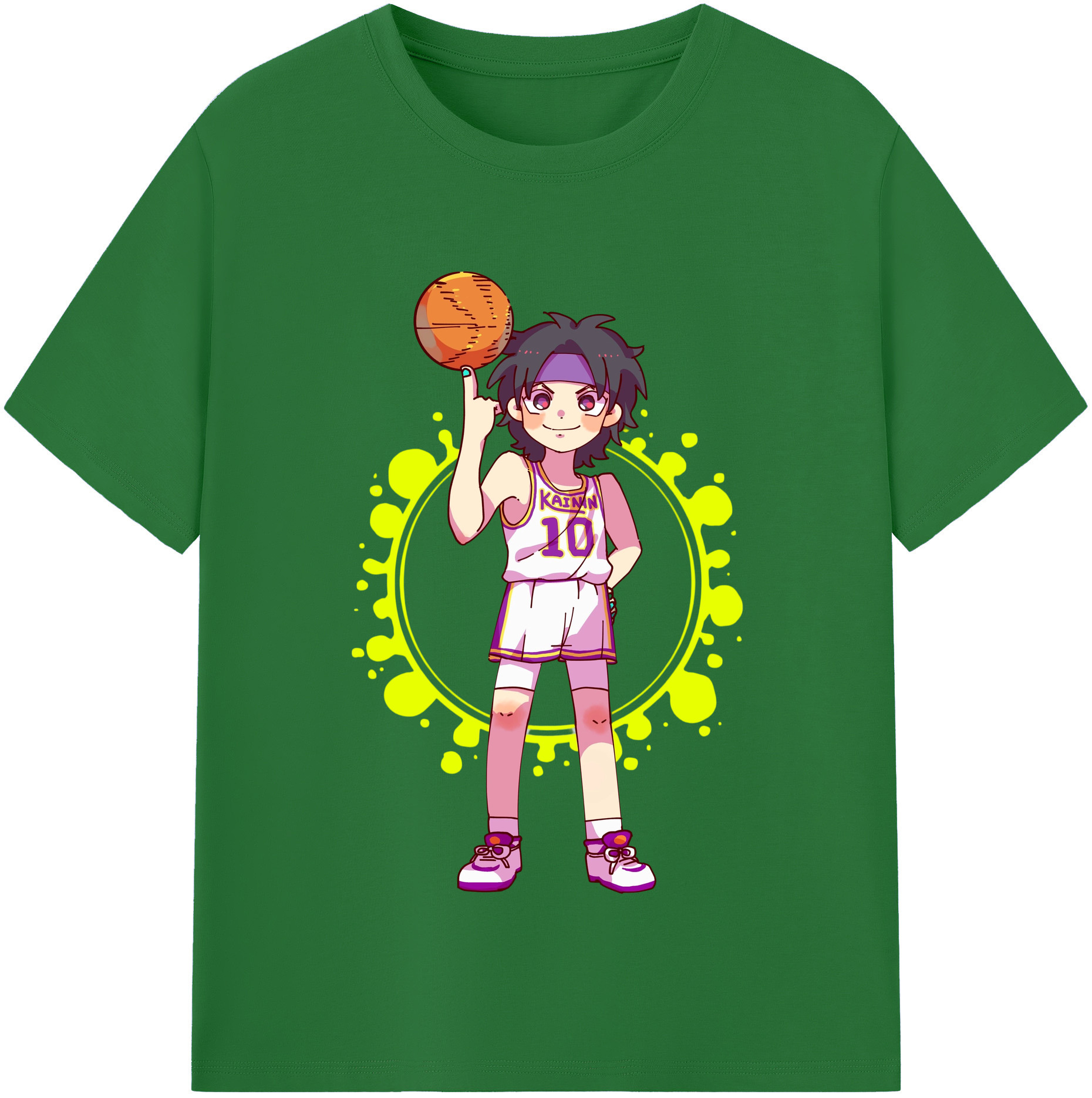 SLAM DUNK／スラムダンク 綿100％半袖Tシャツ（フロントプリント）