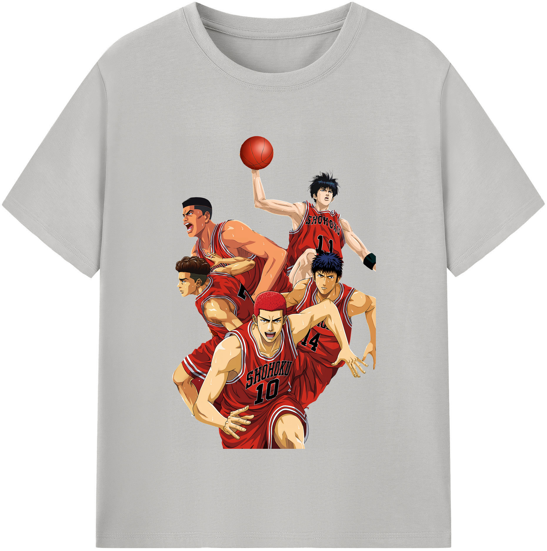SLAM DUNK／スラムダンク 綿100％半袖Tシャツ（フロントプリント）