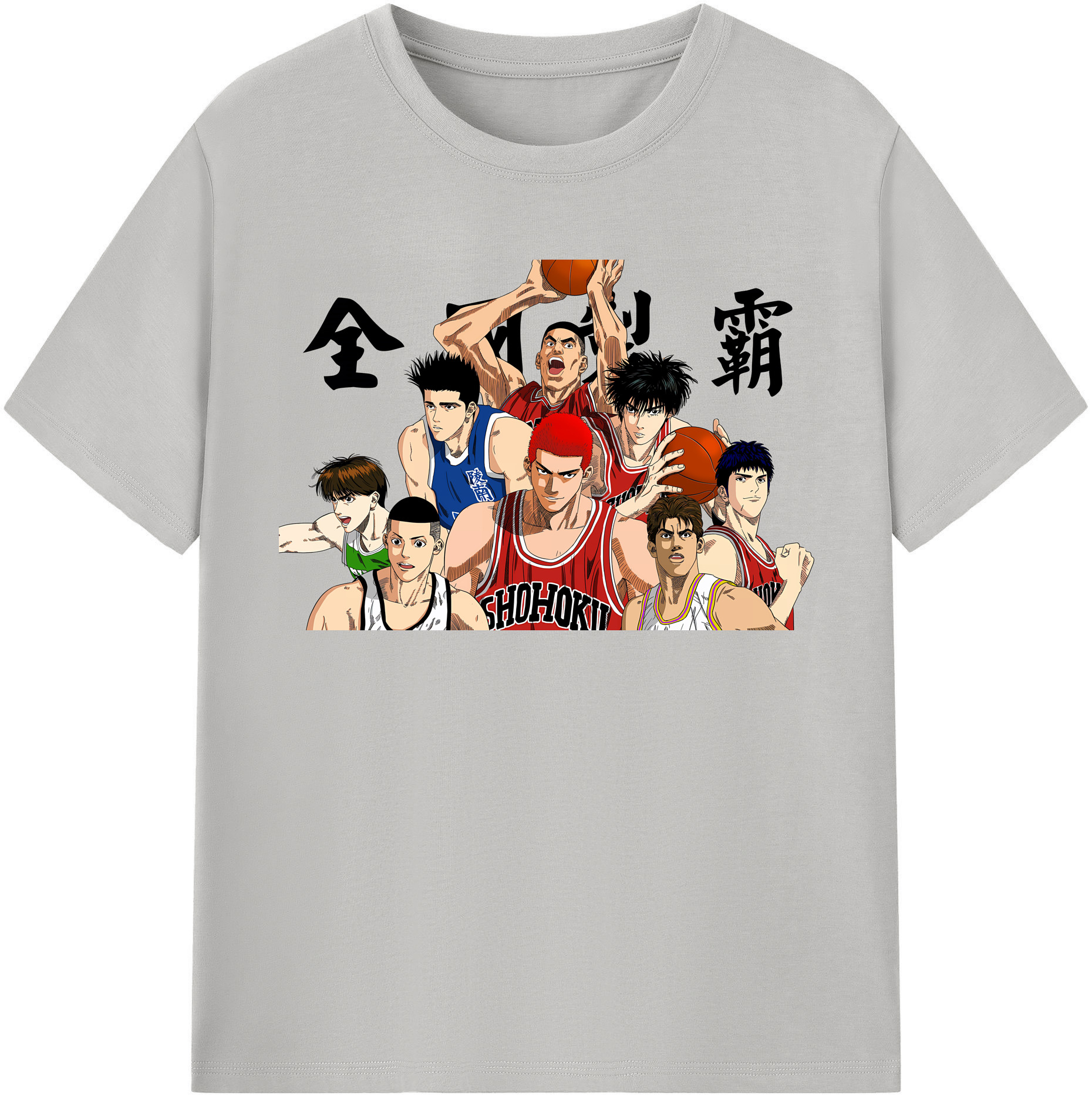 SLAM DUNK／スラムダンク 綿100％半袖Tシャツ（フロントプリント）