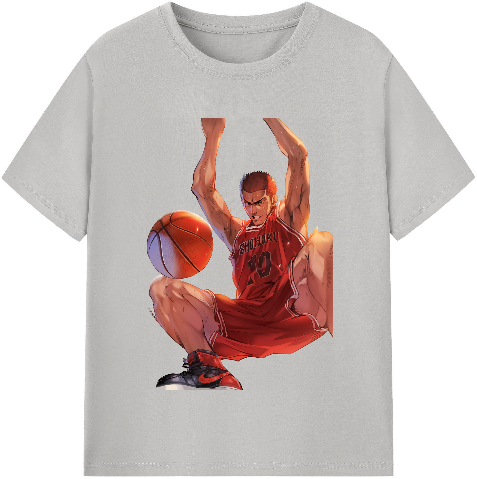 SLAM DUNK／スラムダンク 綿100％半袖Tシャツ（フロントプリント）