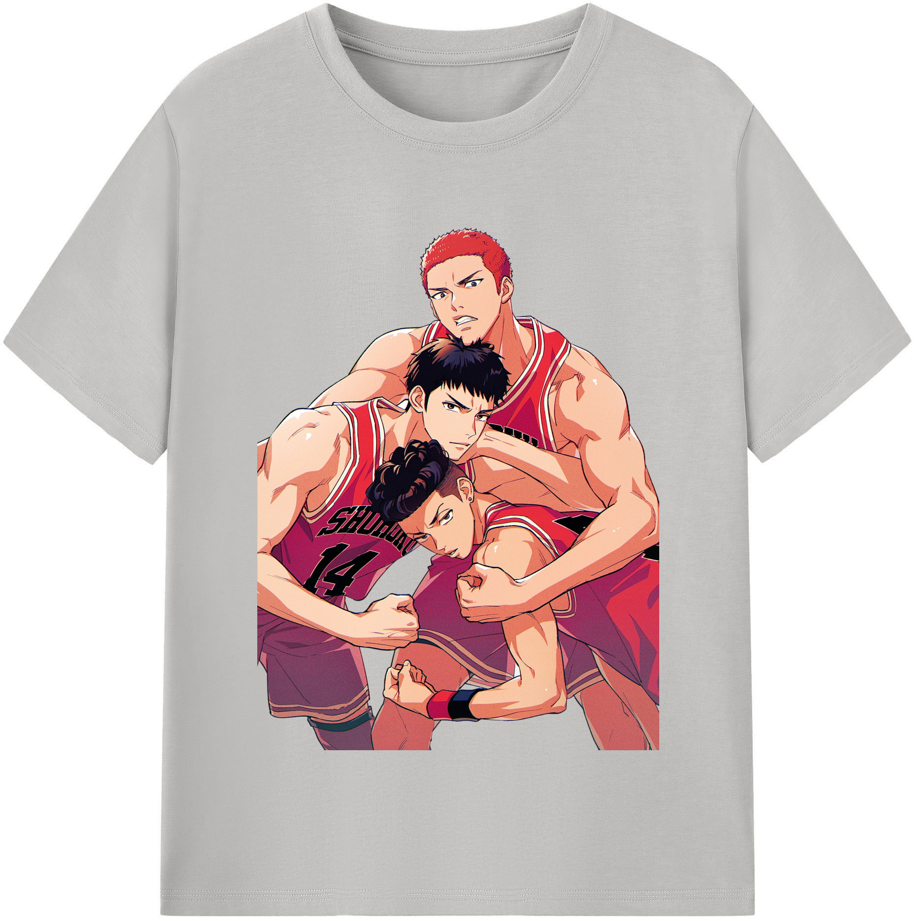 SLAM DUNK／スラムダンク 綿100％半袖Tシャツ（フロントプリント）