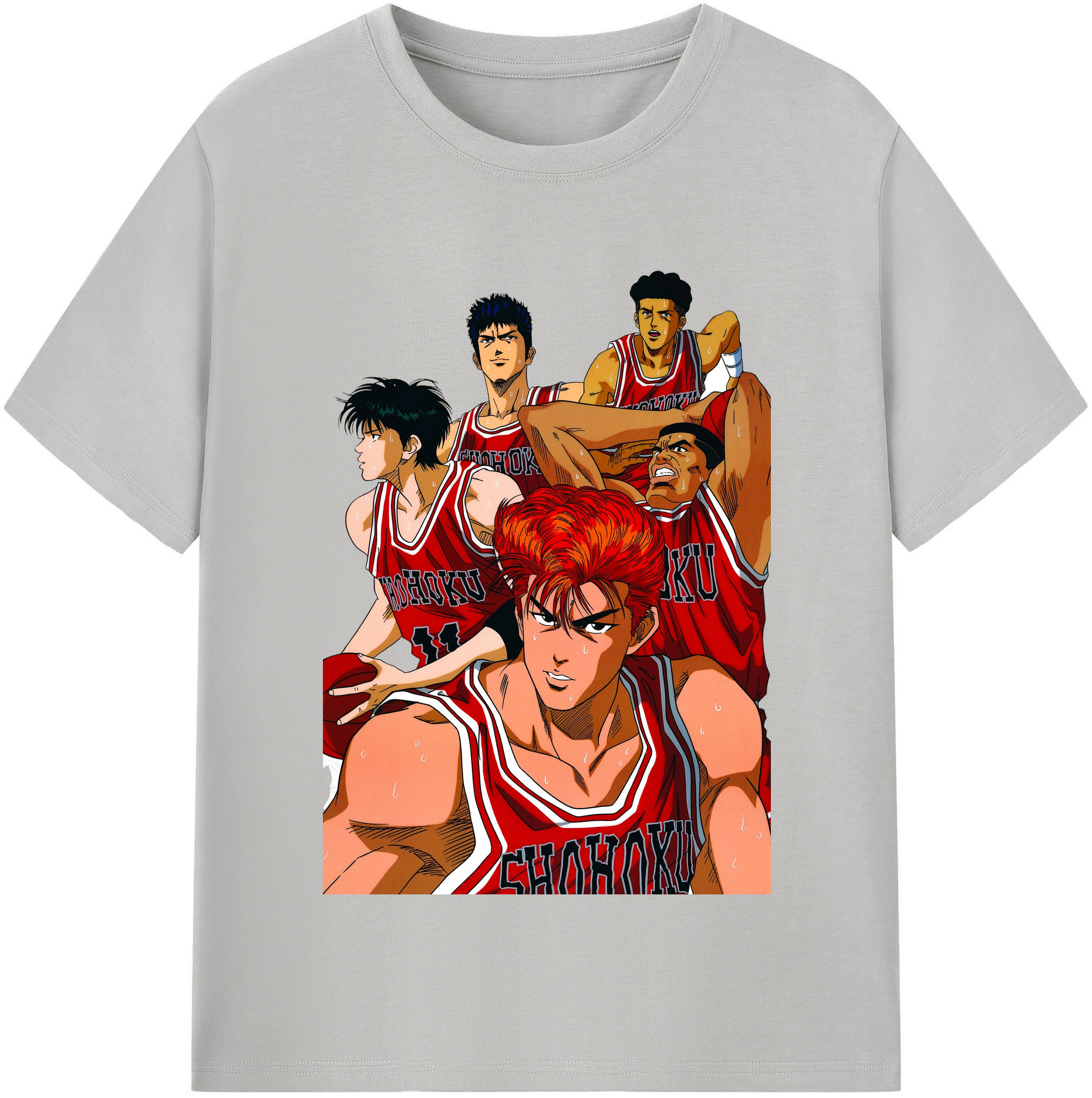 SLAM DUNK／スラムダンク 綿100％半袖Tシャツ（フロントプリント）