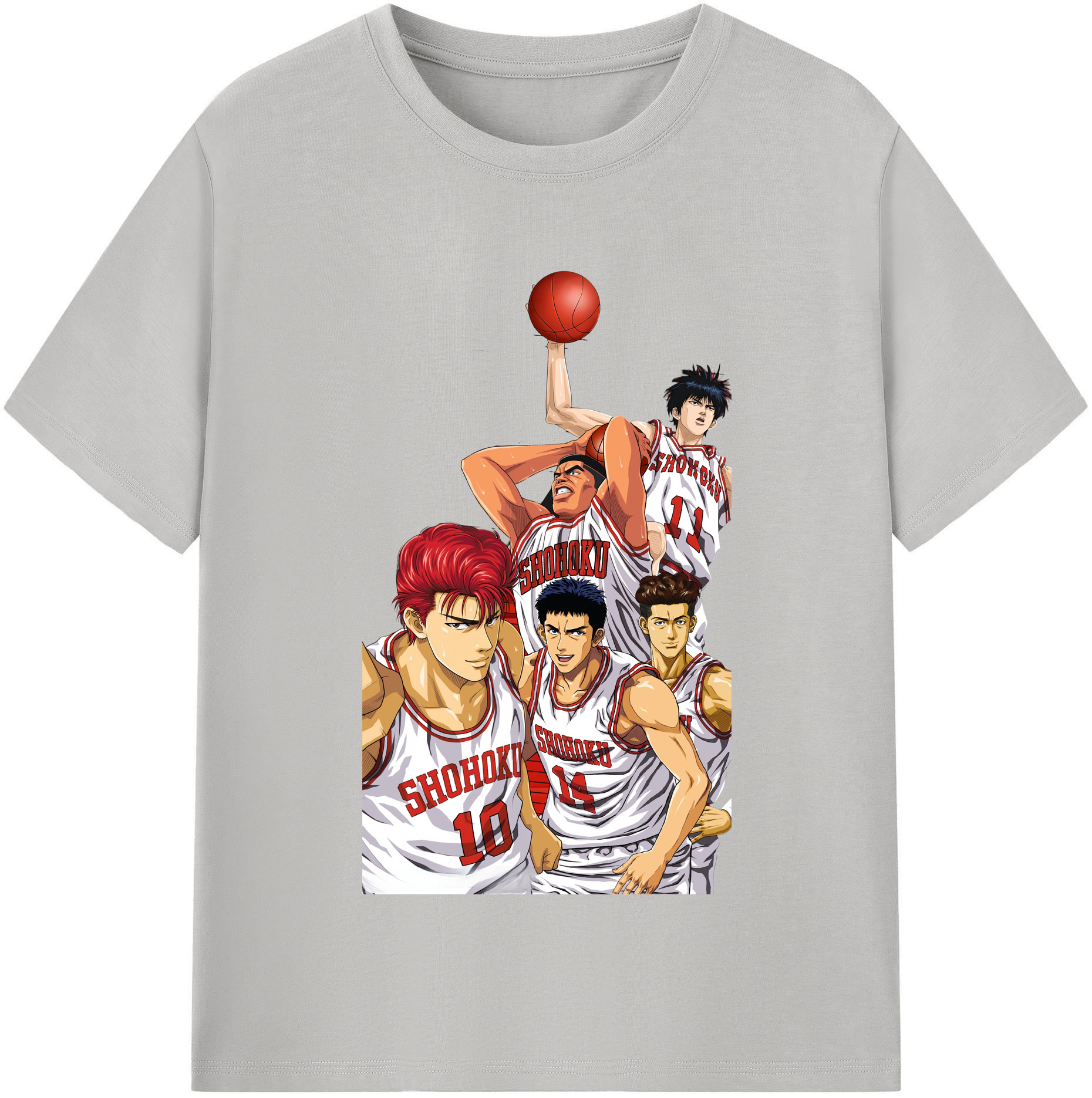 SLAM DUNK／スラムダンク 綿100％半袖Tシャツ（フロントプリント）