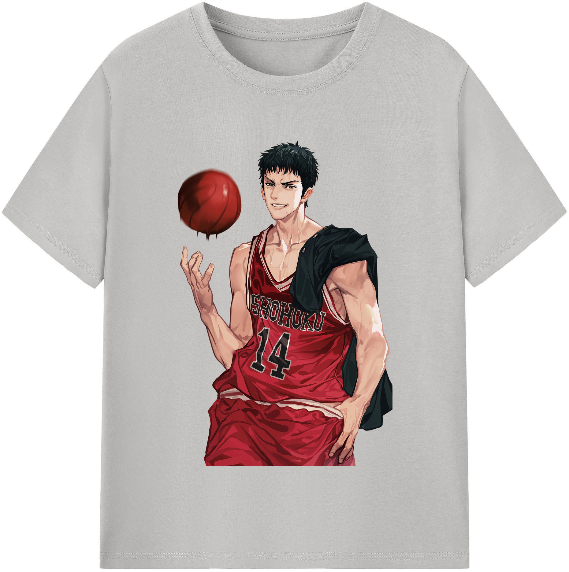 SLAM DUNK／スラムダンク 綿100％半袖Tシャツ（フロントプリント）
