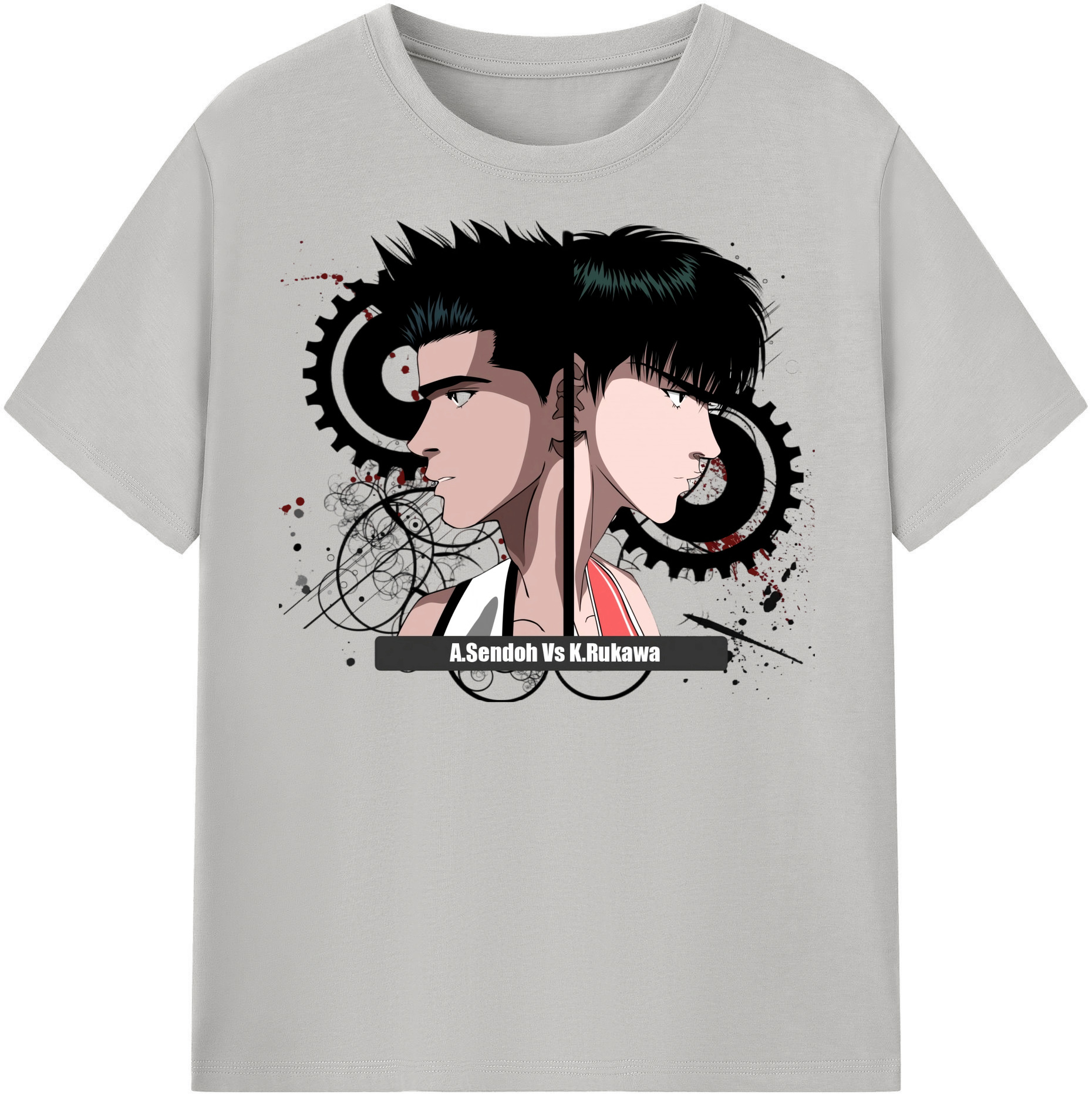 SLAM DUNK／スラムダンク 綿100％半袖Tシャツ（フロントプリント）