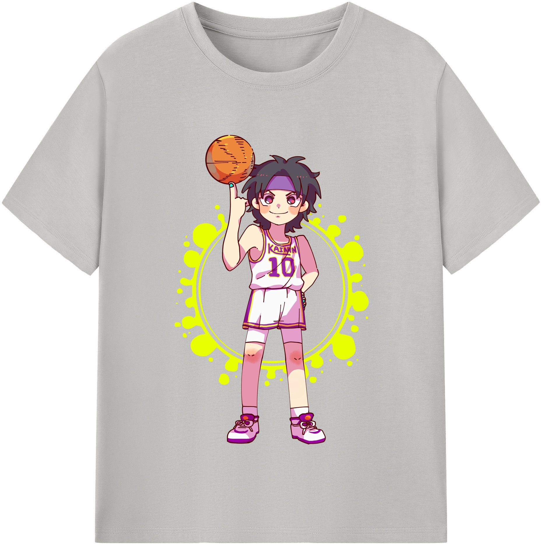 SLAM DUNK／スラムダンク 綿100％半袖Tシャツ（フロントプリント）