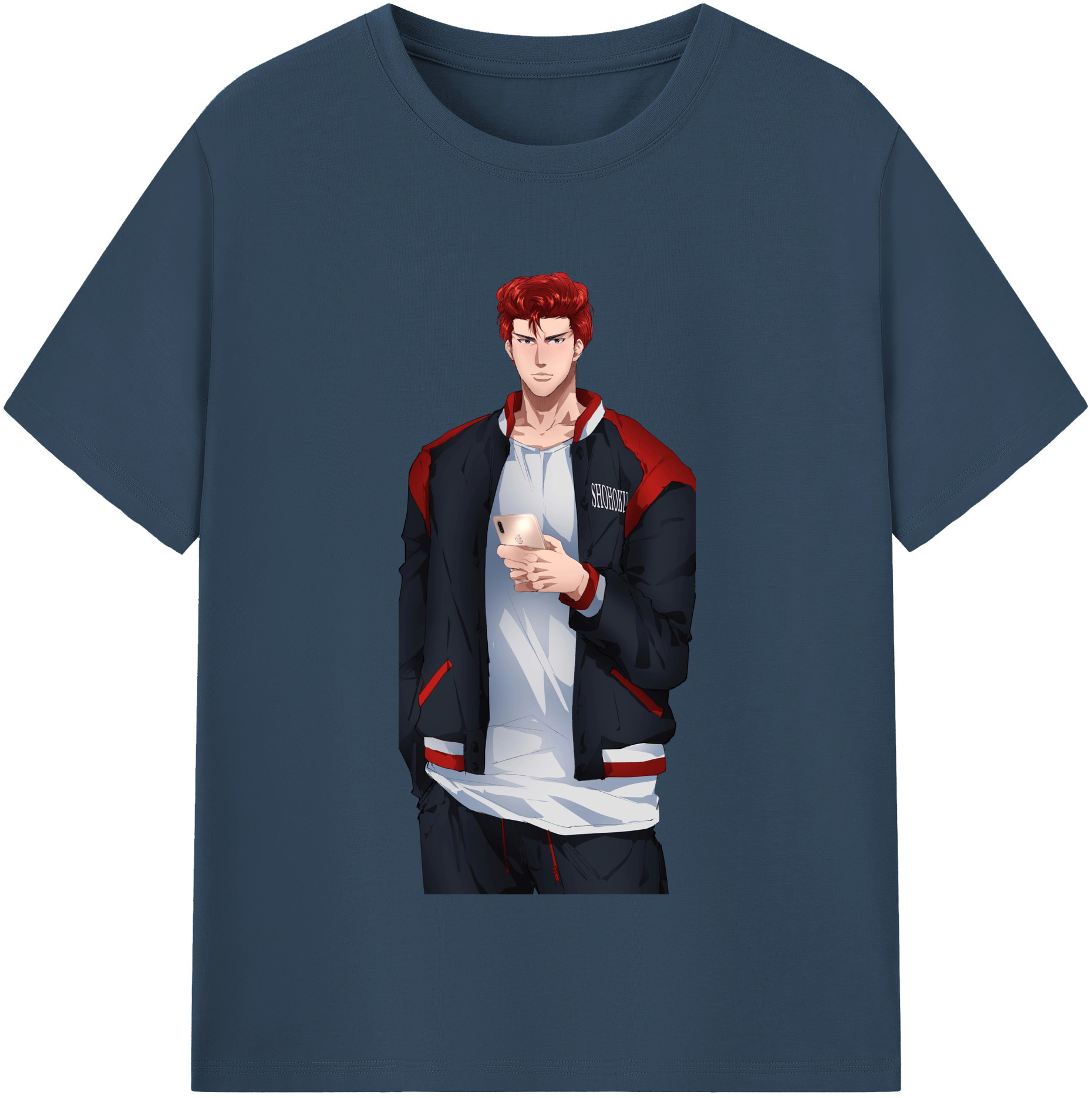 SLAM DUNK／スラムダンク 綿100％半袖Tシャツ（フロントプリント）