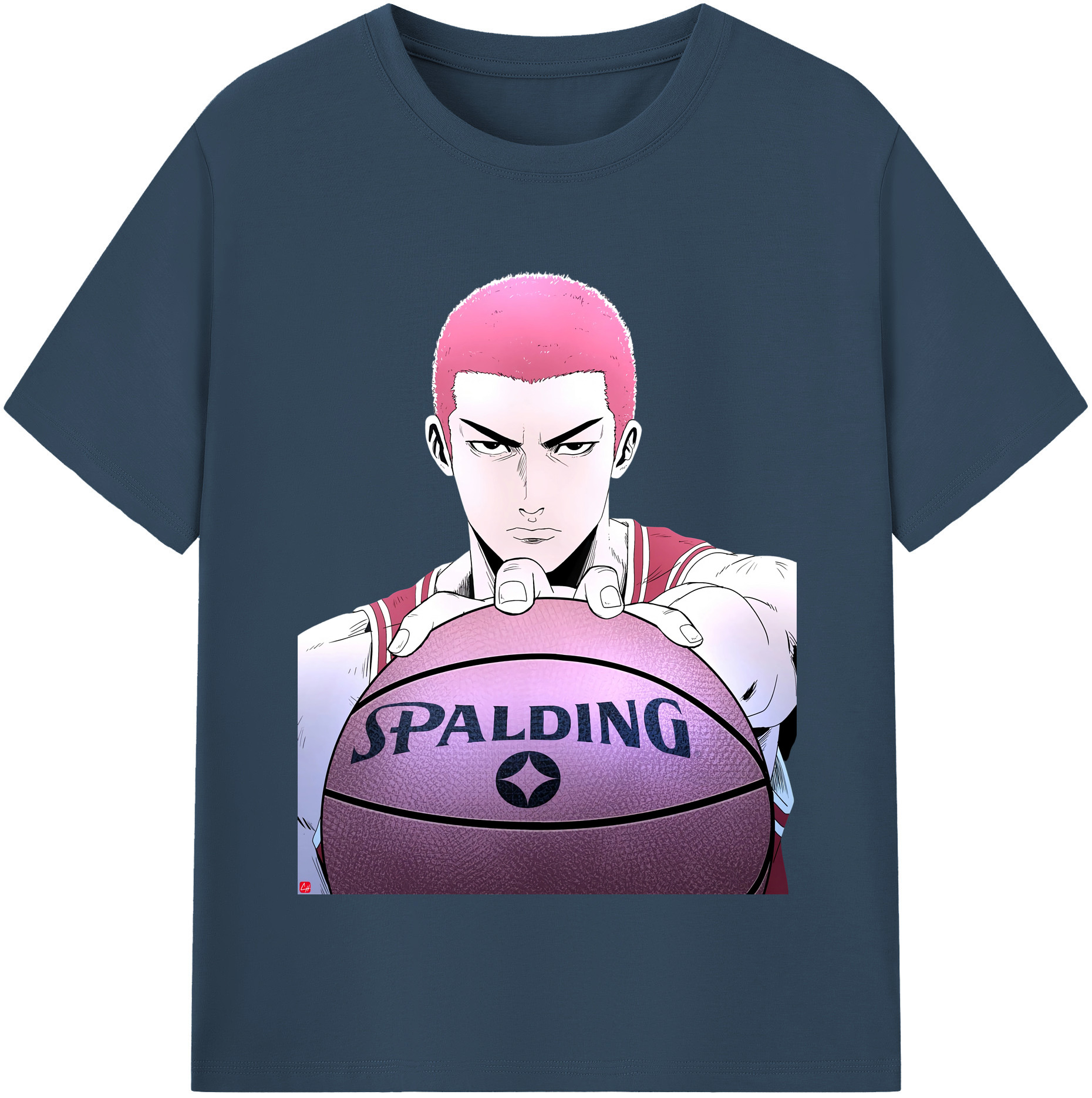 SLAM DUNK／スラムダンク 綿100％半袖Tシャツ（フロントプリント）