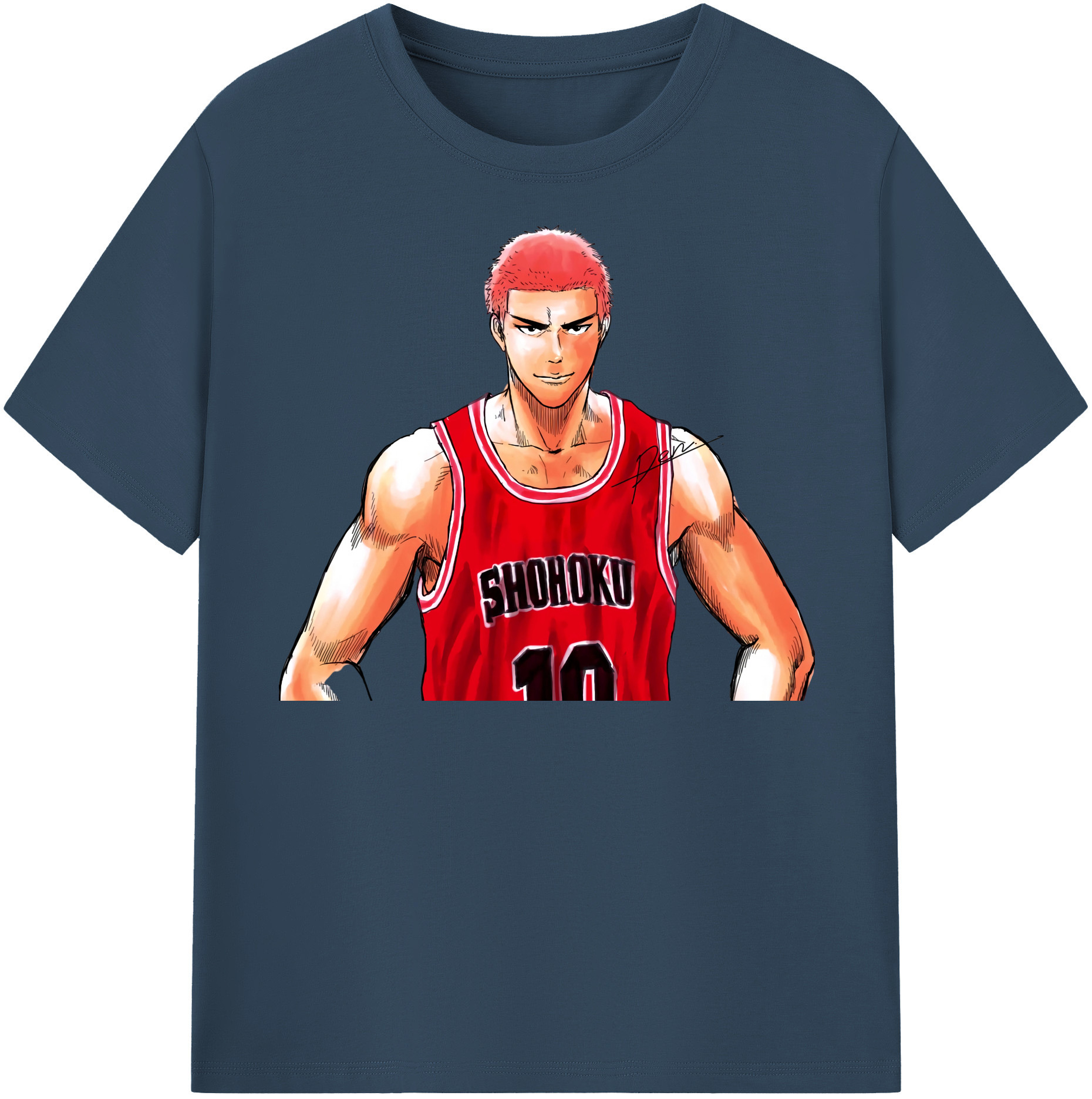 SLAM DUNK／スラムダンク 綿100％半袖Tシャツ（フロントプリント）
