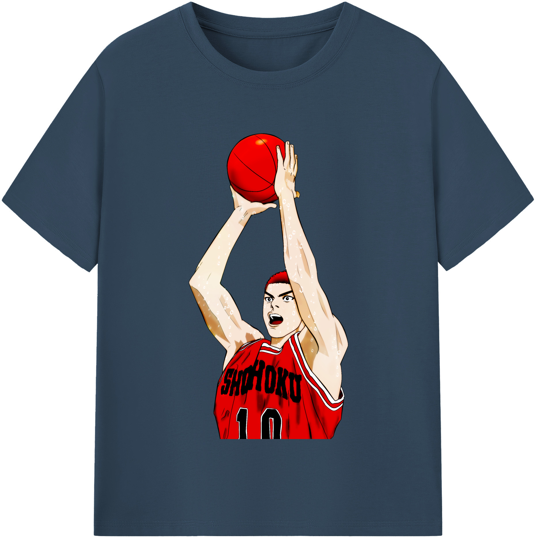 SLAM DUNK／スラムダンク 綿100％半袖Tシャツ（フロントプリント）