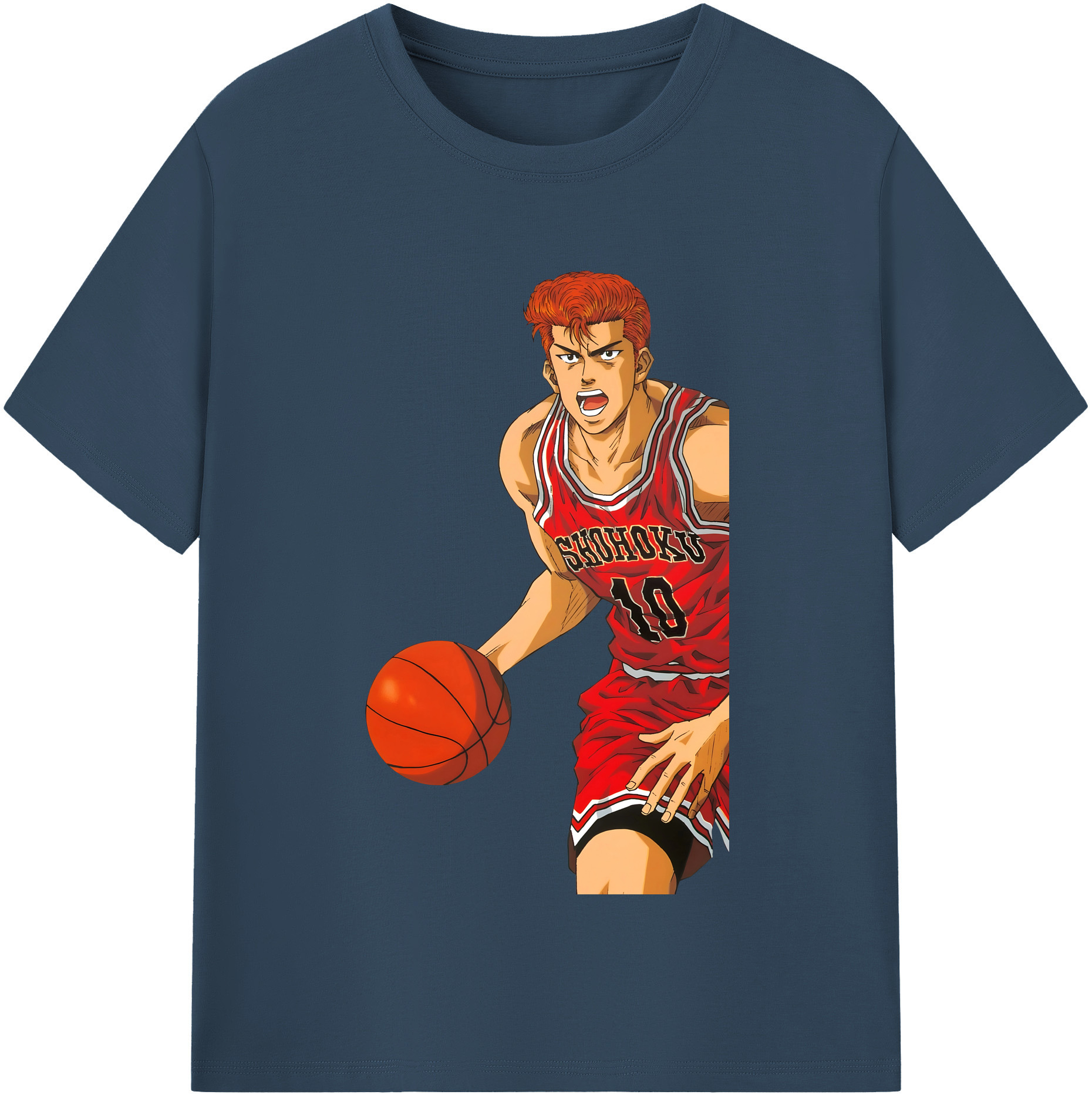 SLAM DUNK／スラムダンク 綿100％半袖Tシャツ（フロントプリント）