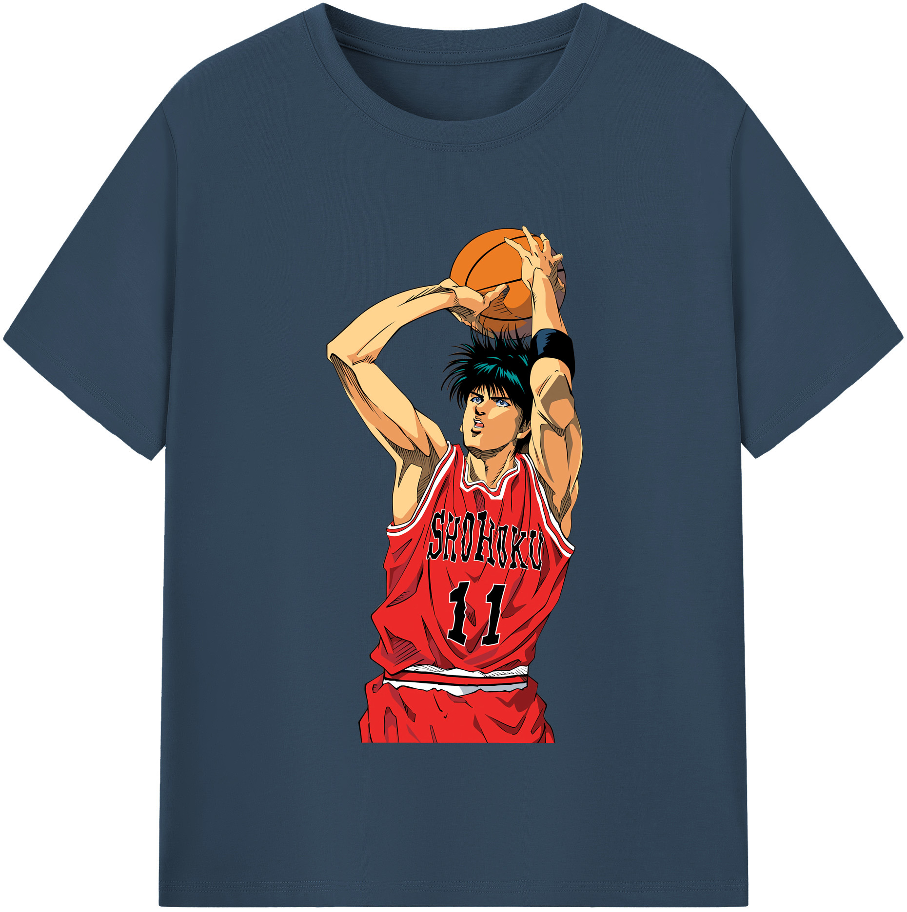 SLAM DUNK／スラムダンク 綿100％半袖Tシャツ（フロントプリント）