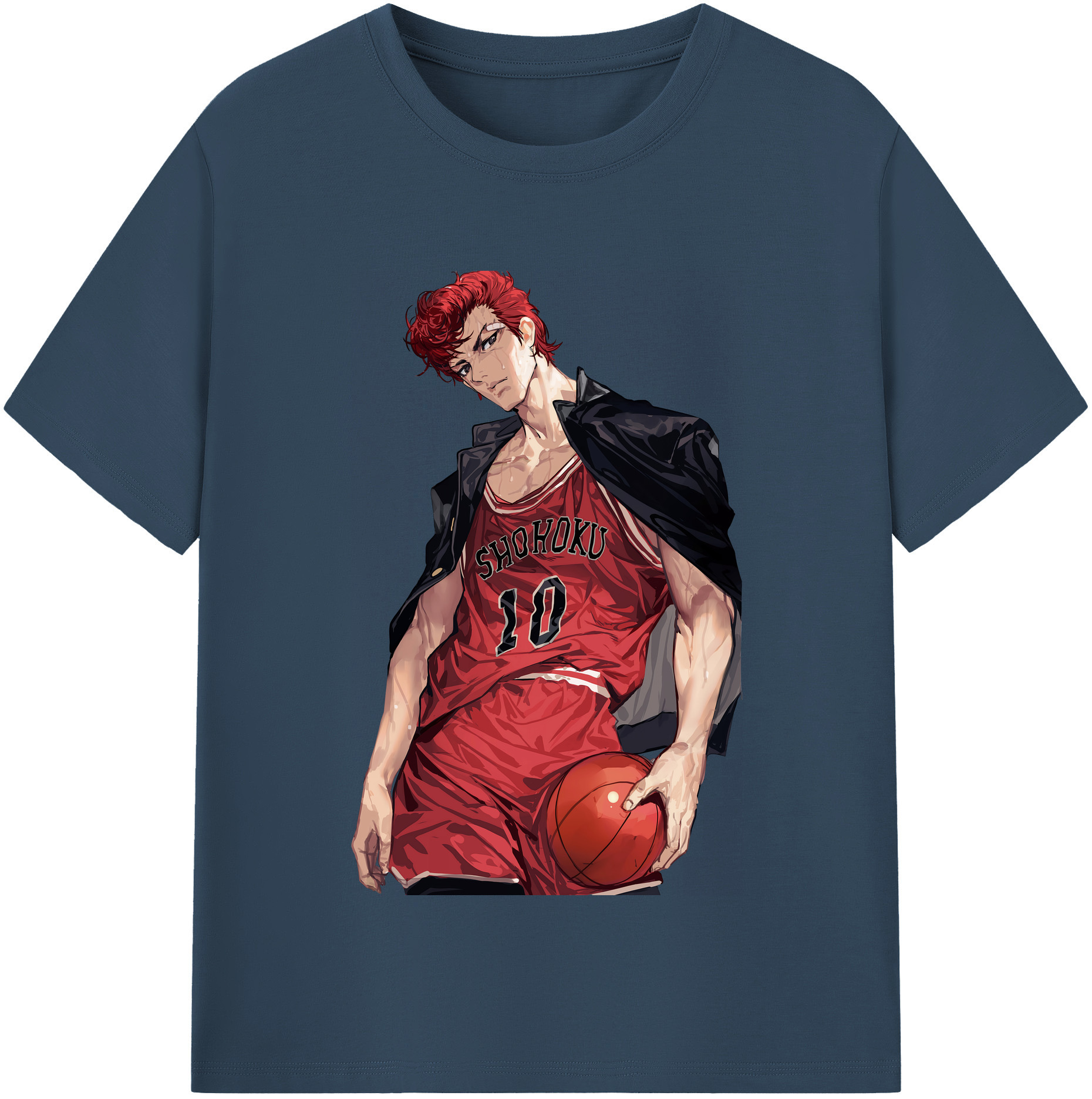 SLAM DUNK／スラムダンク 綿100％半袖Tシャツ（フロントプリント）
