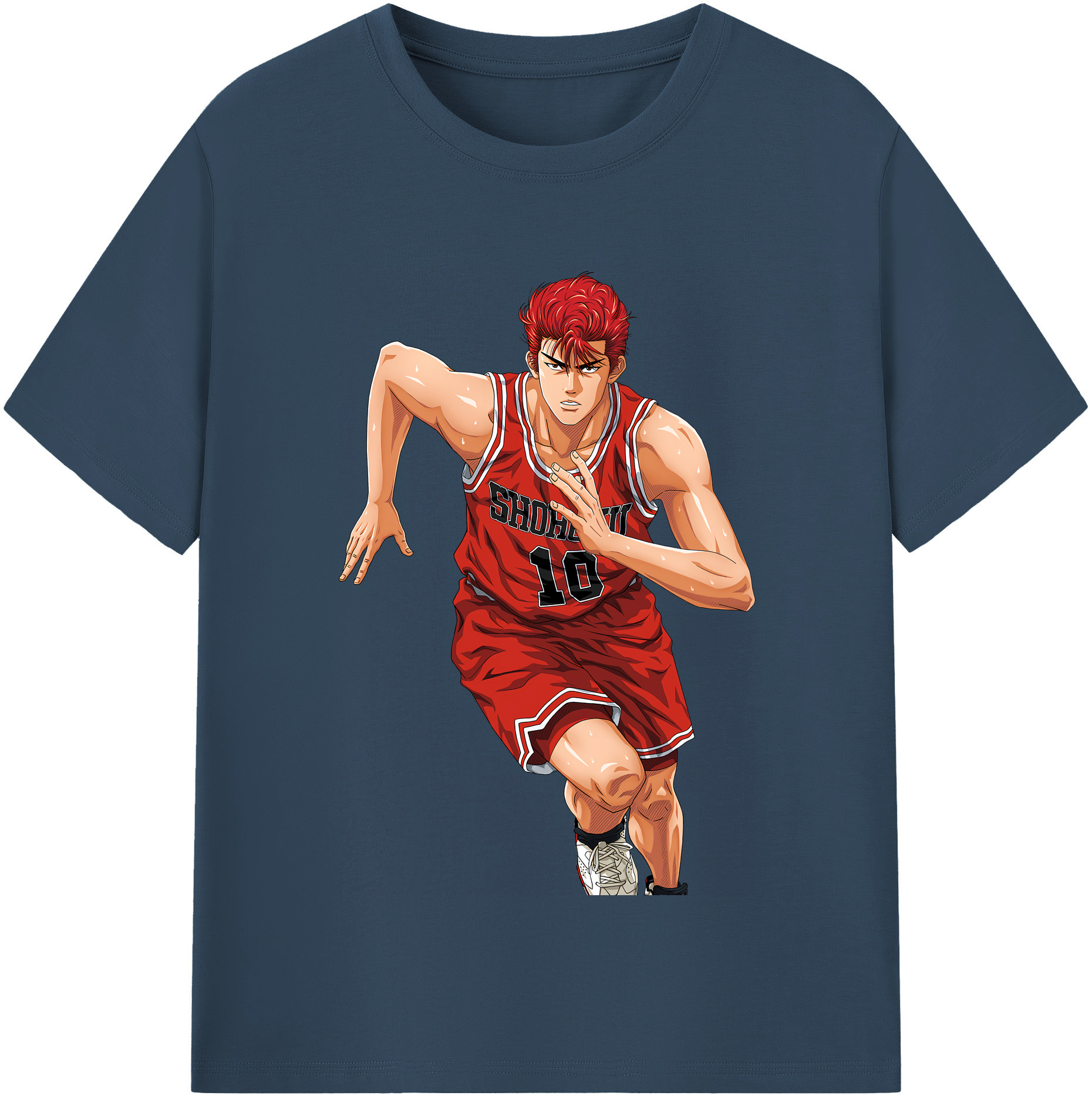 SLAM DUNK／スラムダンク 綿100％半袖Tシャツ（フロントプリント）