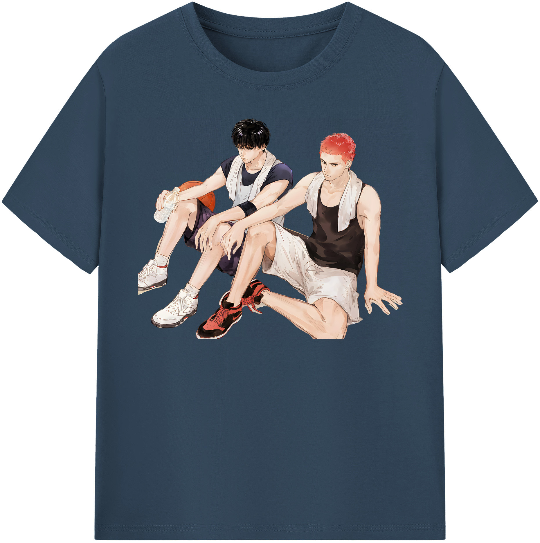 SLAM DUNK／スラムダンク 綿100％半袖Tシャツ（フロントプリント）