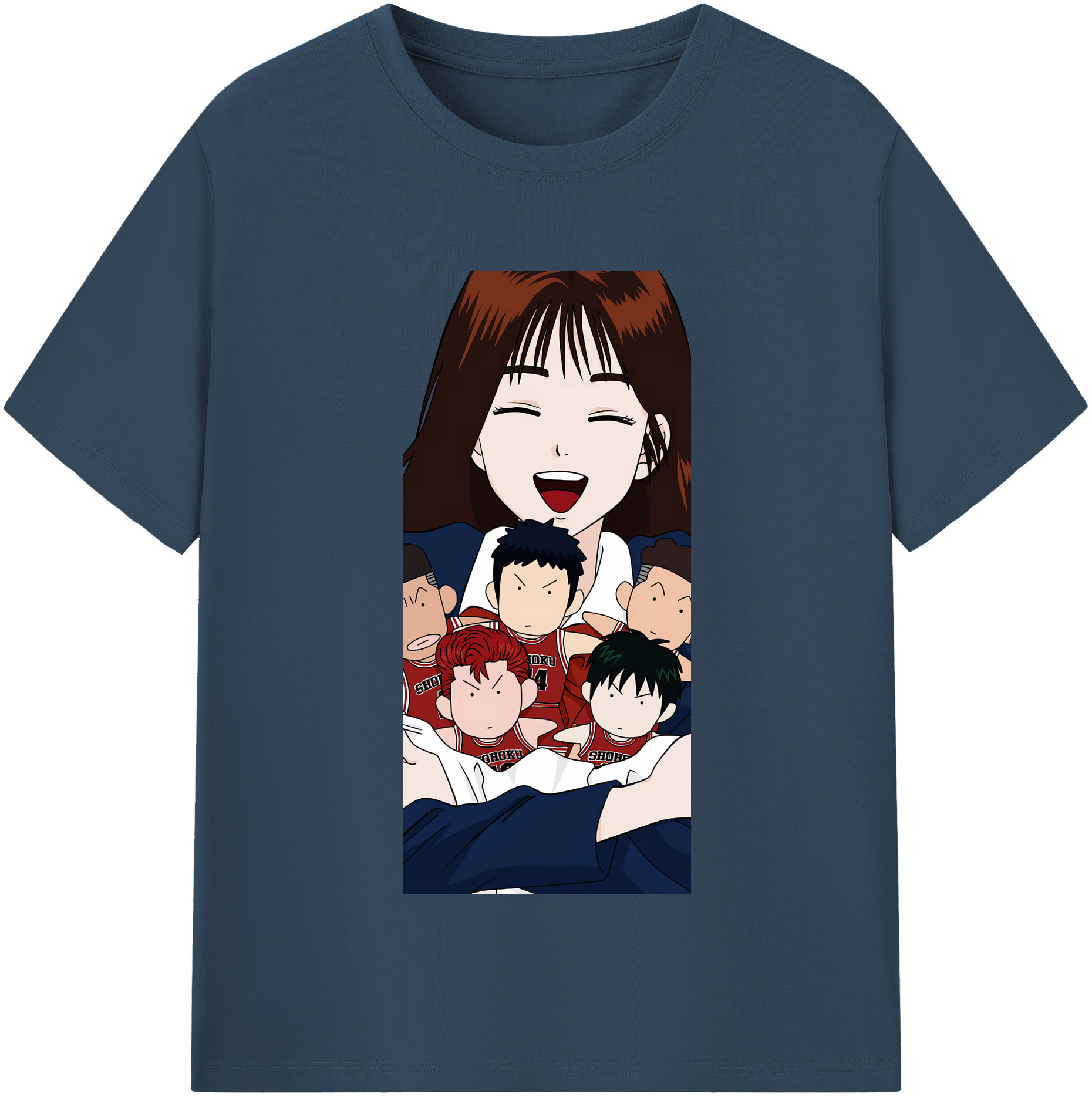 SLAM DUNK／スラムダンク 綿100％半袖Tシャツ（フロントプリント）