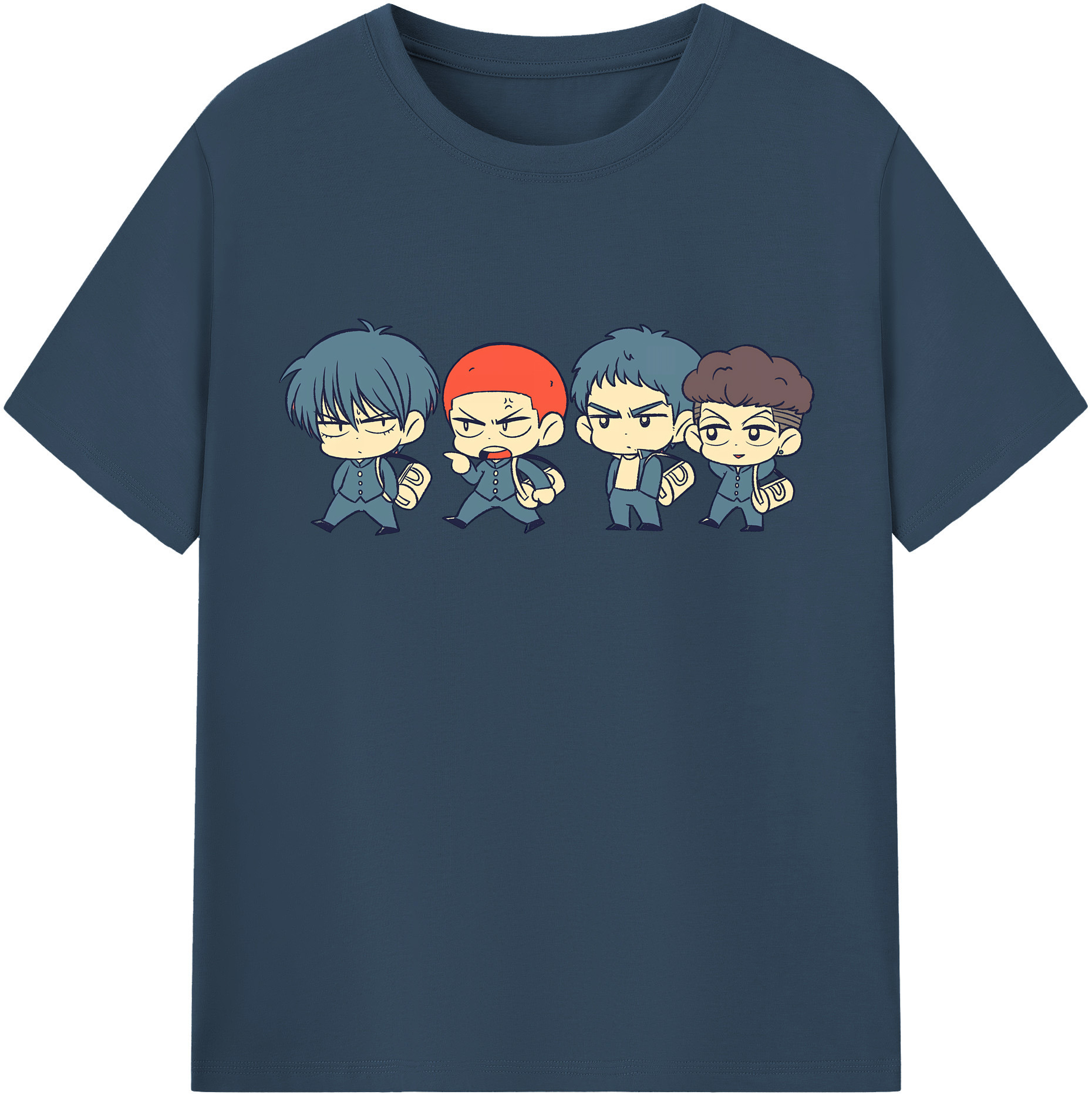 SLAM DUNK／スラムダンク 綿100％半袖Tシャツ（フロントプリント）