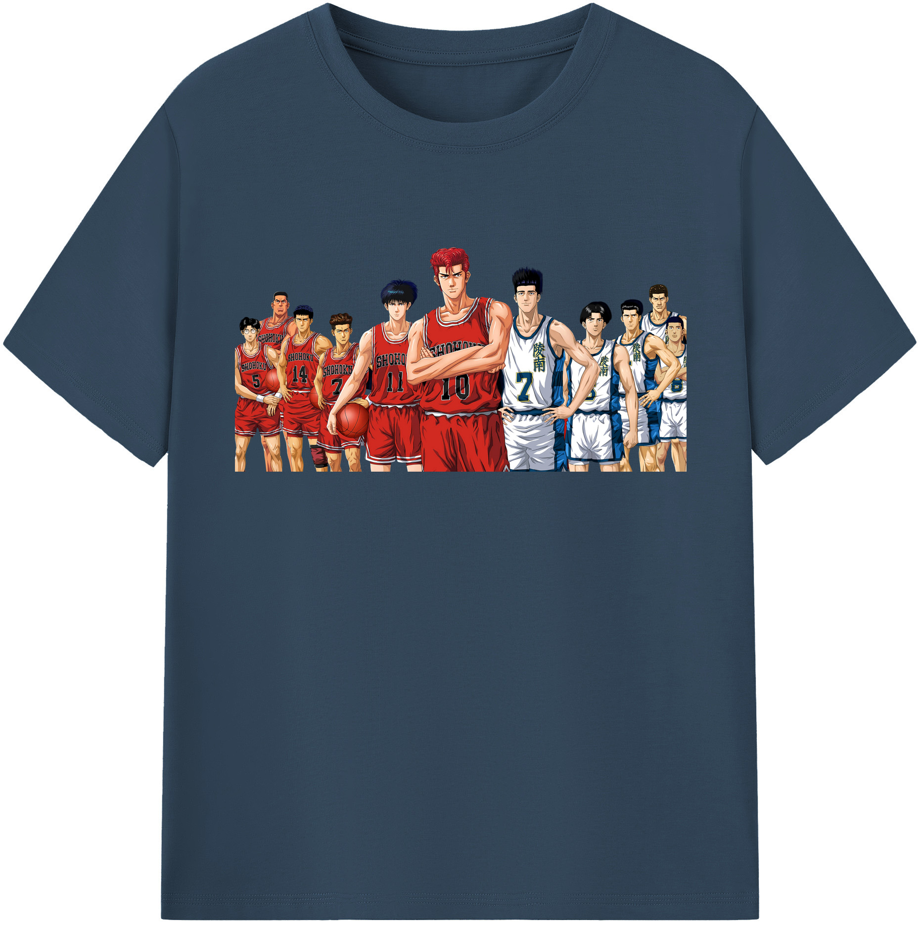 SLAM DUNK／スラムダンク 綿100％半袖Tシャツ（フロントプリント）