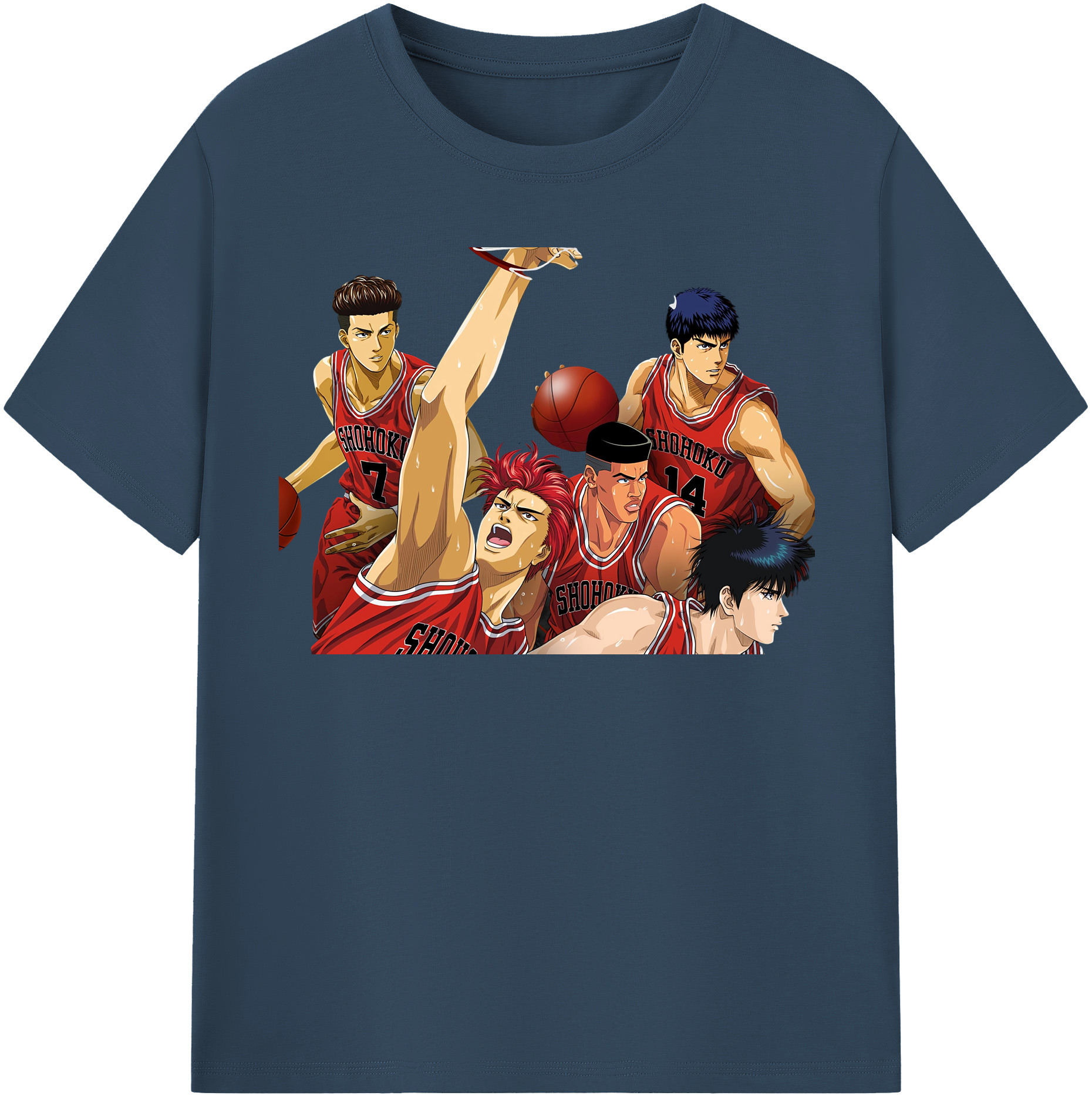 （画像用） SLAM DUNK／スラムダンク 綿100％半袖Tシャツ（フロントプリント）