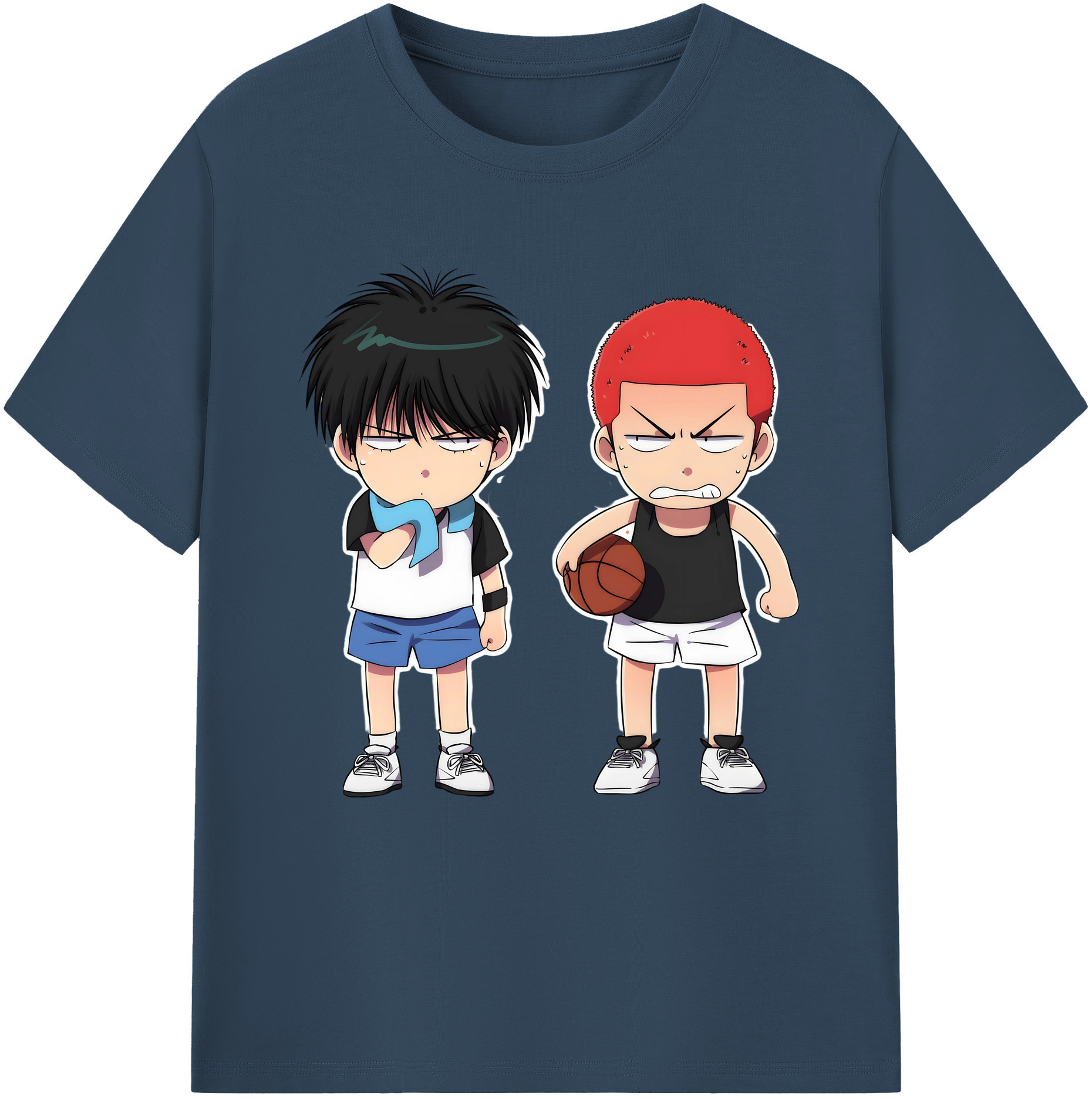 SLAM DUNK／スラムダンク 綿100％半袖Tシャツ（フロントプリント）