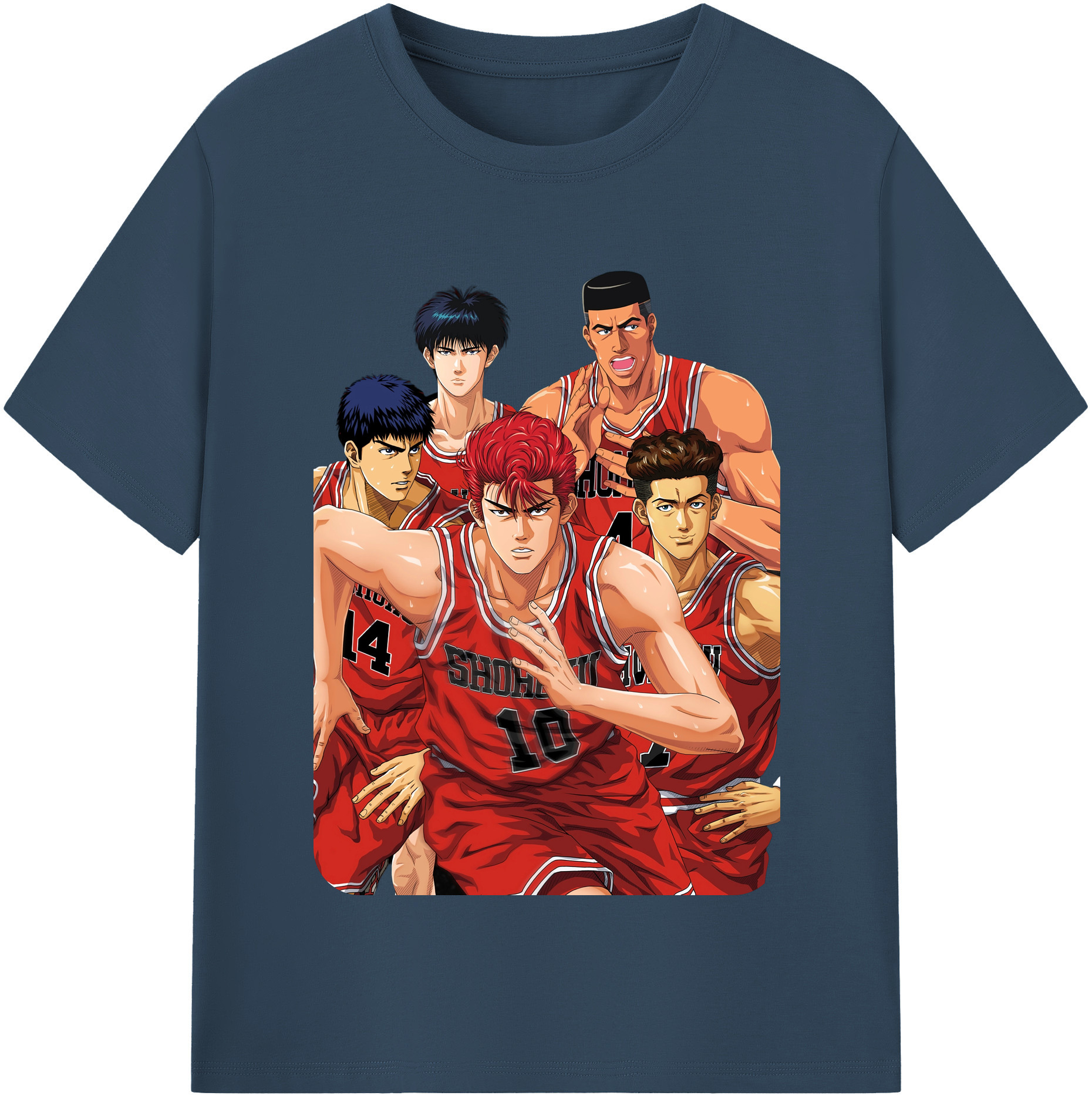 SLAM DUNK／スラムダンク 綿100％半袖Tシャツ（フロントプリント）