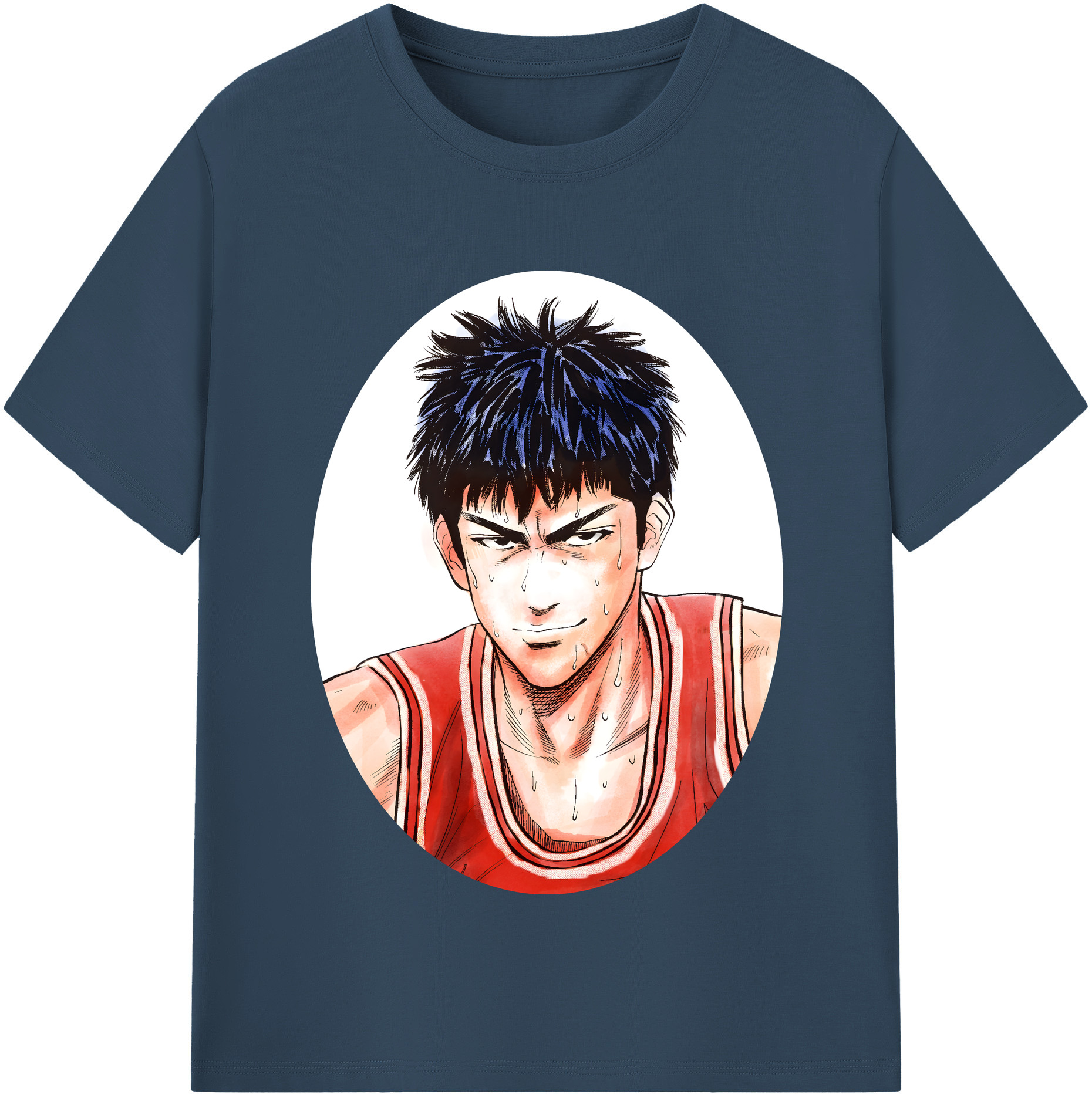 SLAM DUNK／スラムダンク 綿100％半袖Tシャツ（フロントプリント）