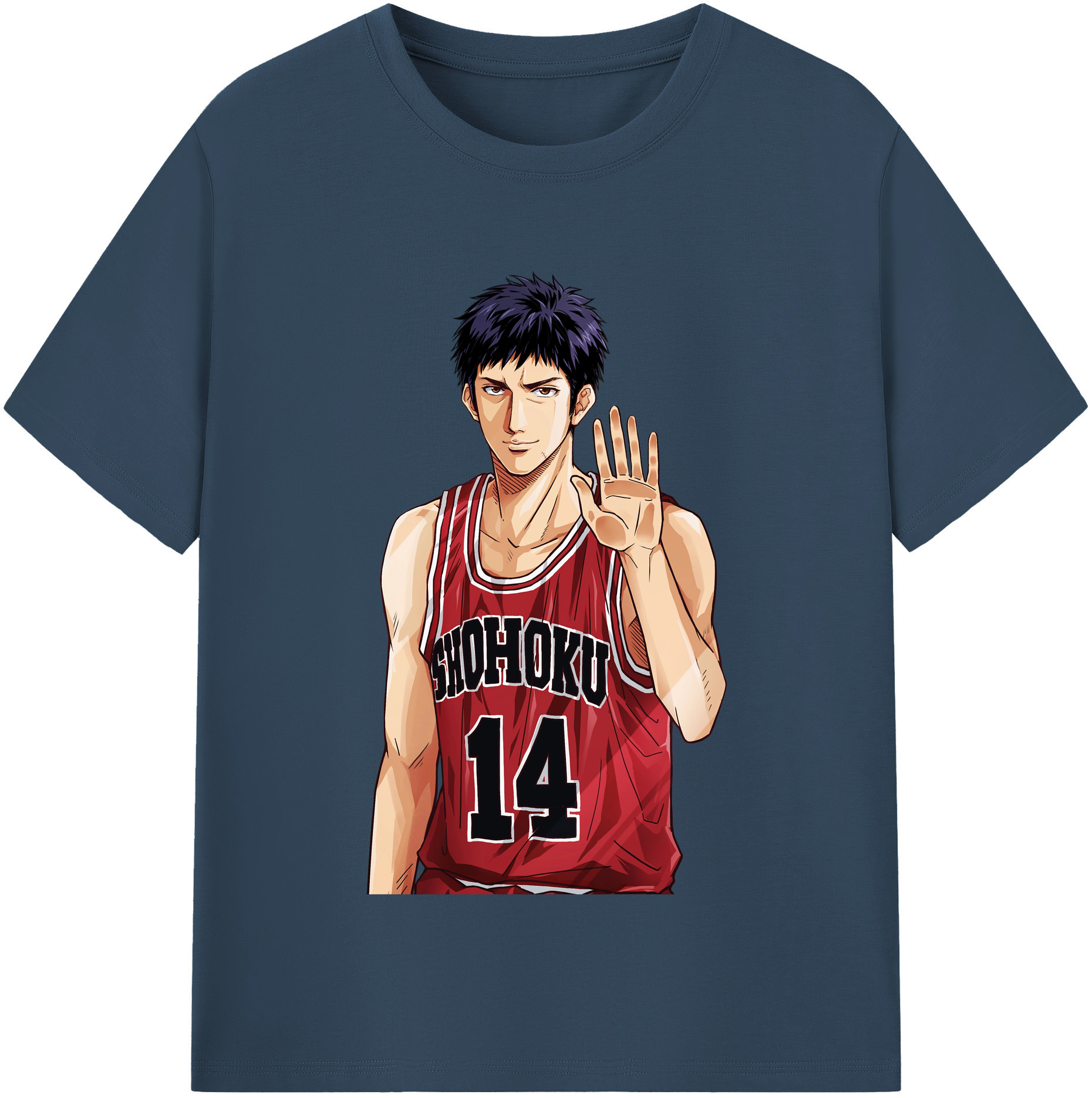 SLAM DUNK／スラムダンク 綿100％半袖Tシャツ（フロントプリント）