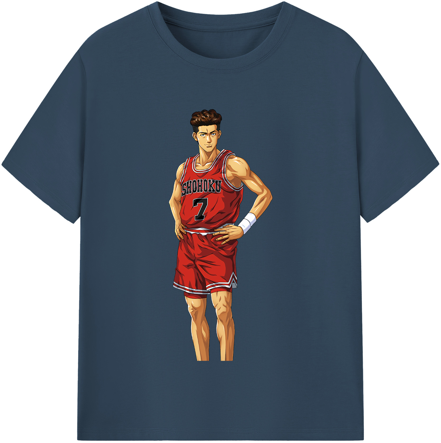 SLAM DUNK／スラムダンク 綿100％半袖Tシャツ（フロントプリント）