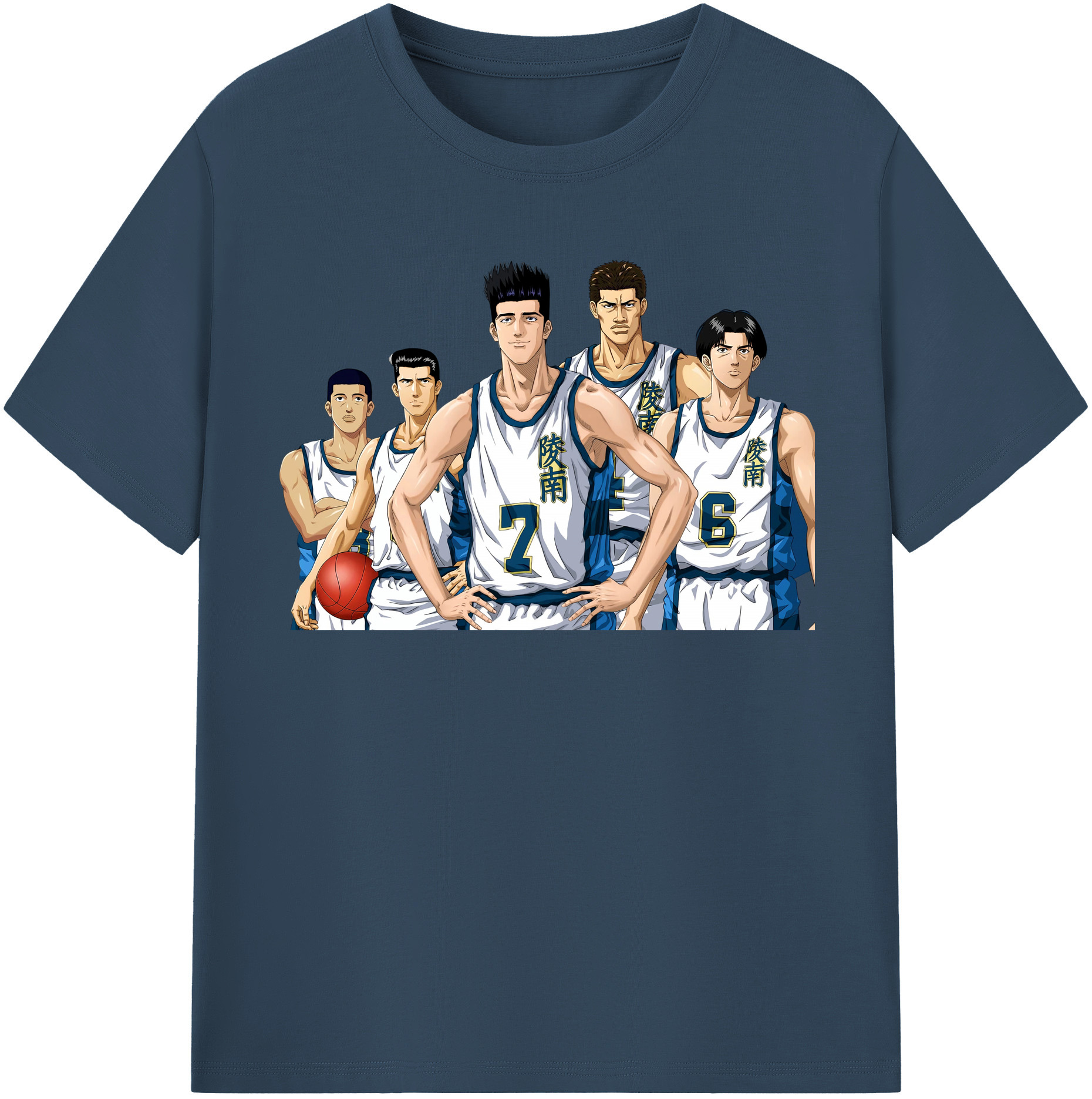 SLAM DUNK／スラムダンク 綿100％半袖Tシャツ（フロントプリント）