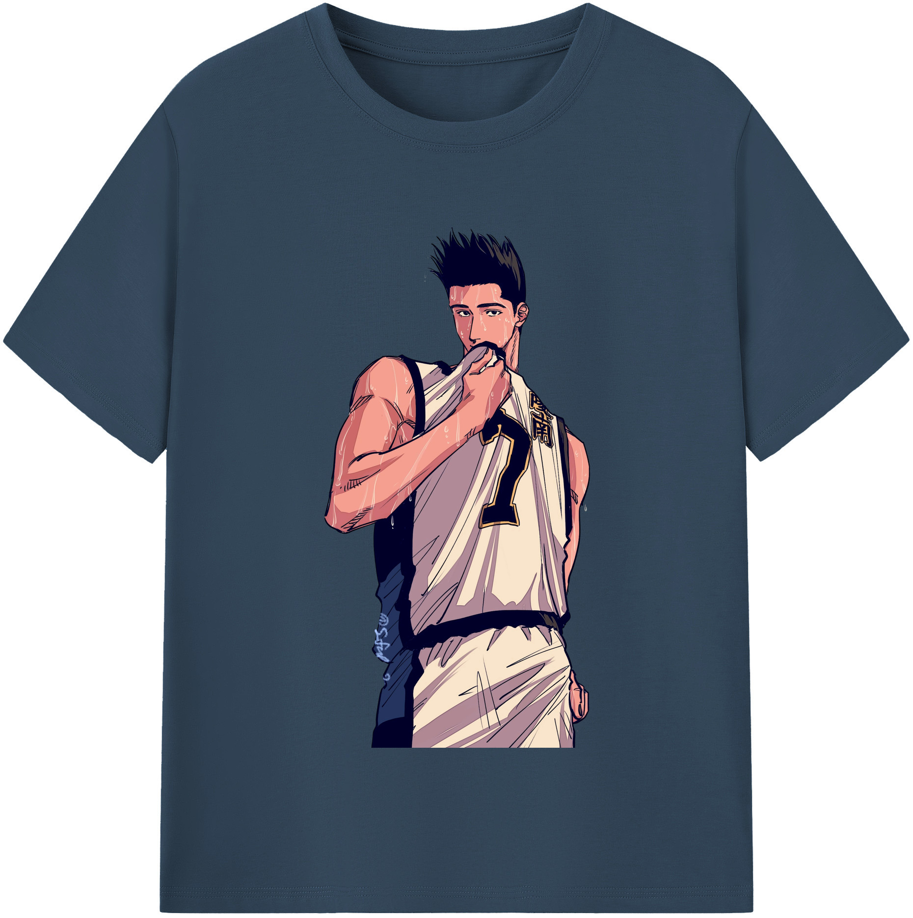 SLAM DUNK／スラムダンク 綿100％半袖Tシャツ（フロントプリント）