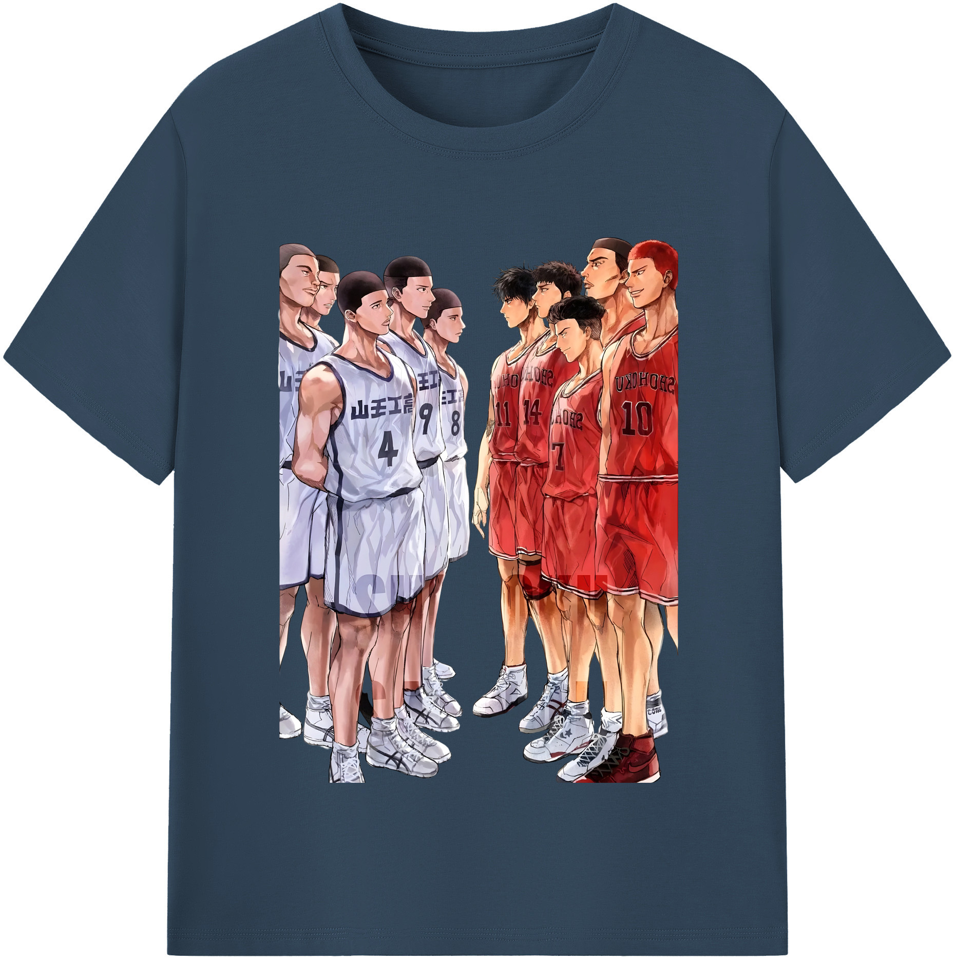 SLAM DUNK／スラムダンク 綿100％半袖Tシャツ（フロントプリント）