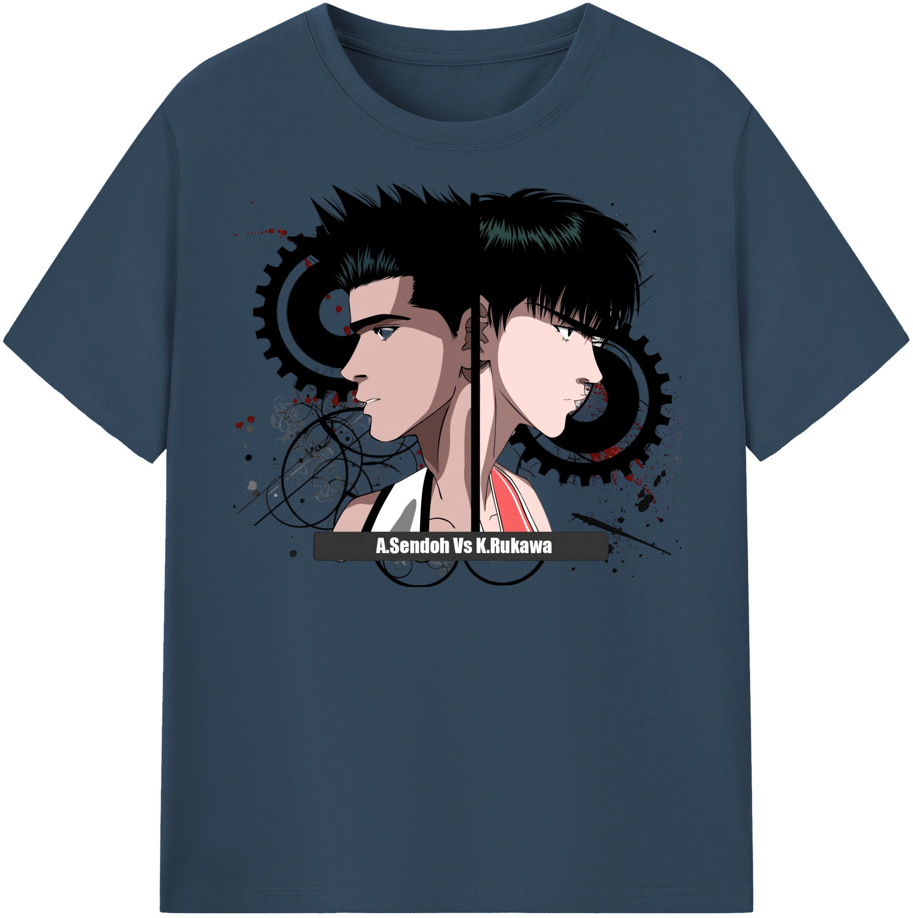 SLAM DUNK／スラムダンク 綿100％半袖Tシャツ（フロントプリント）