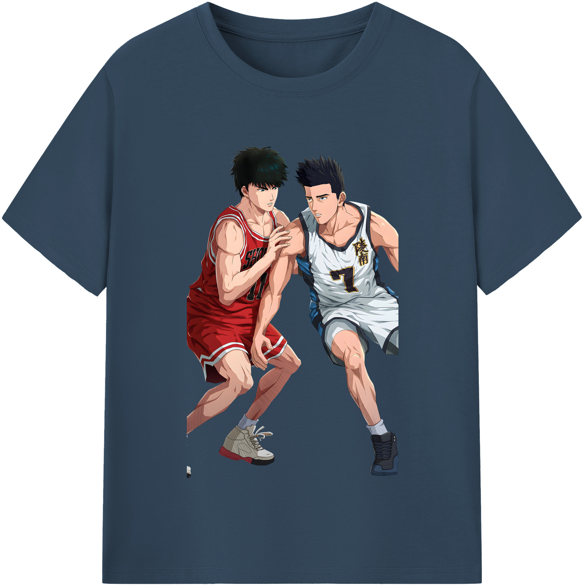 SLAM DUNK／スラムダンク 綿100％半袖Tシャツ（フロントプリント）