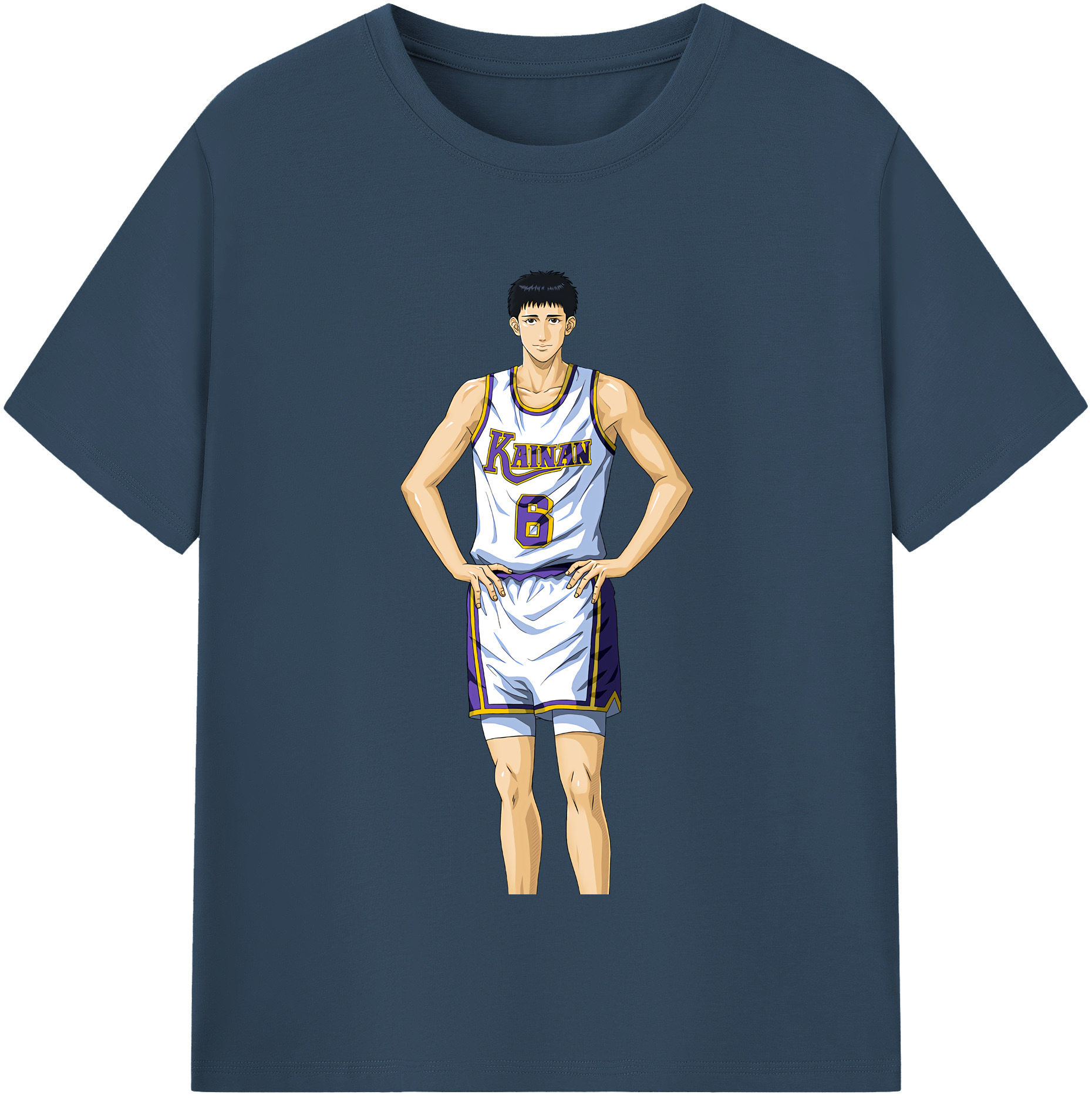 SLAM DUNK／スラムダンク 綿100％半袖Tシャツ（フロントプリント）