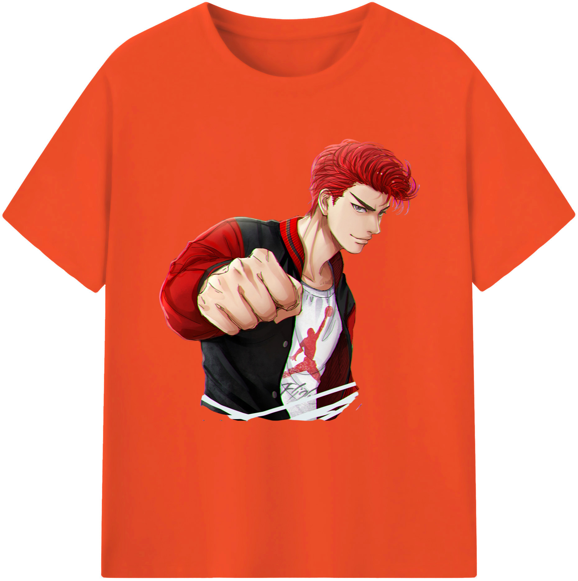SLAM DUNK／スラムダンク 綿100％半袖Tシャツ（フロントプリント）