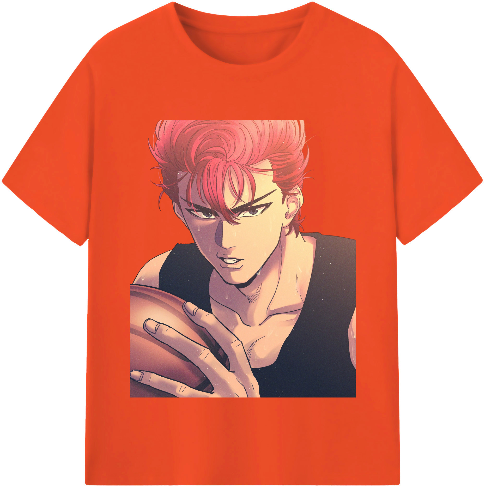 SLAM DUNK／スラムダンク 綿100％半袖Tシャツ（フロントプリント）