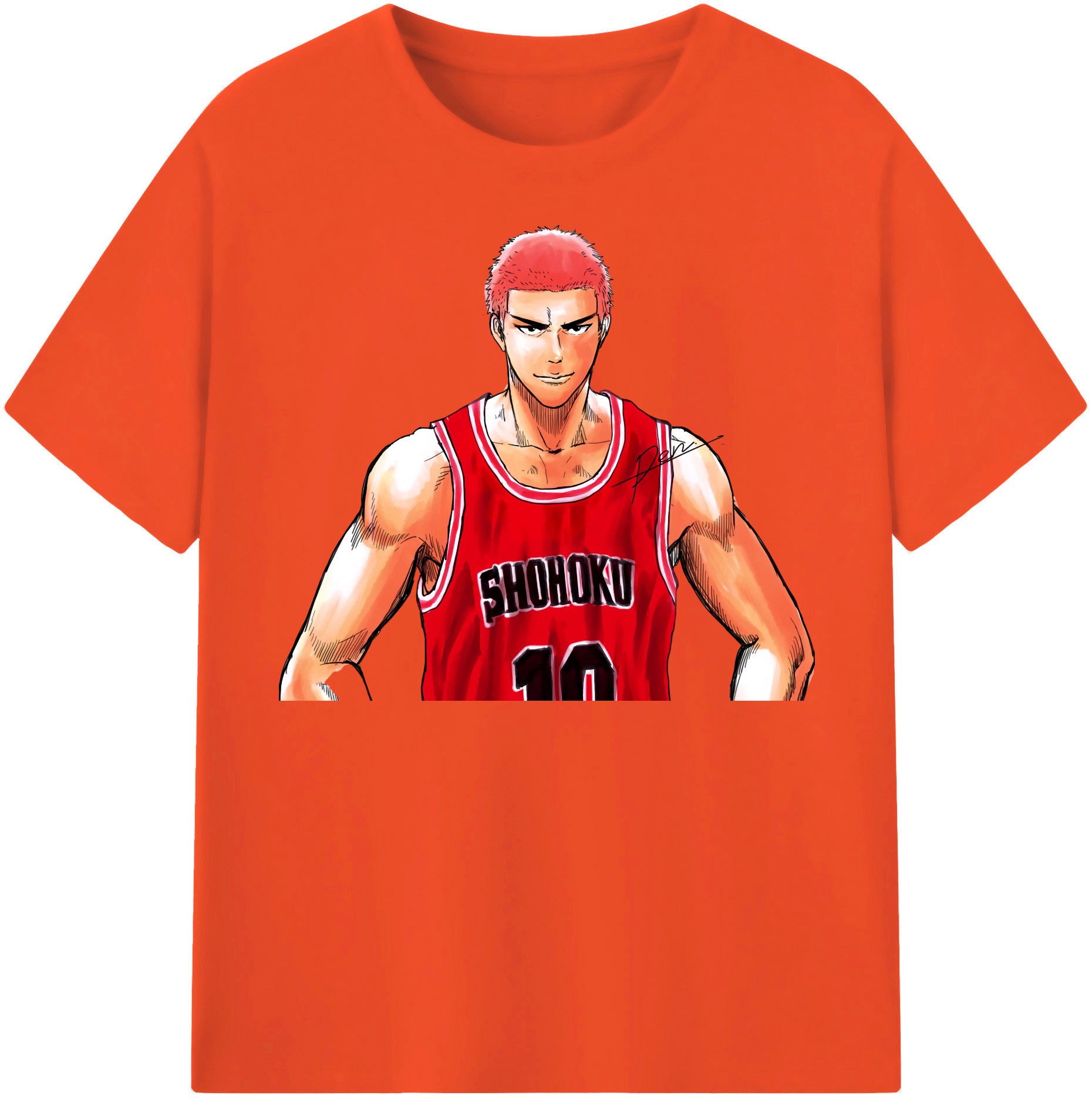 SLAM DUNK／スラムダンク 綿100％半袖Tシャツ（フロントプリント）