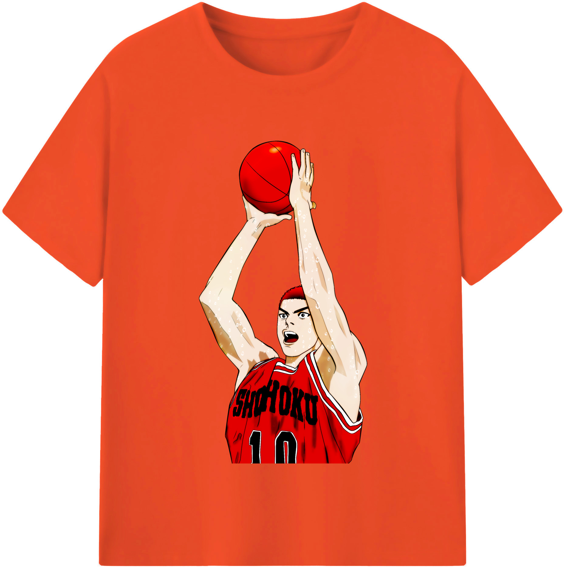SLAM DUNK／スラムダンク 綿100％半袖Tシャツ（フロントプリント）