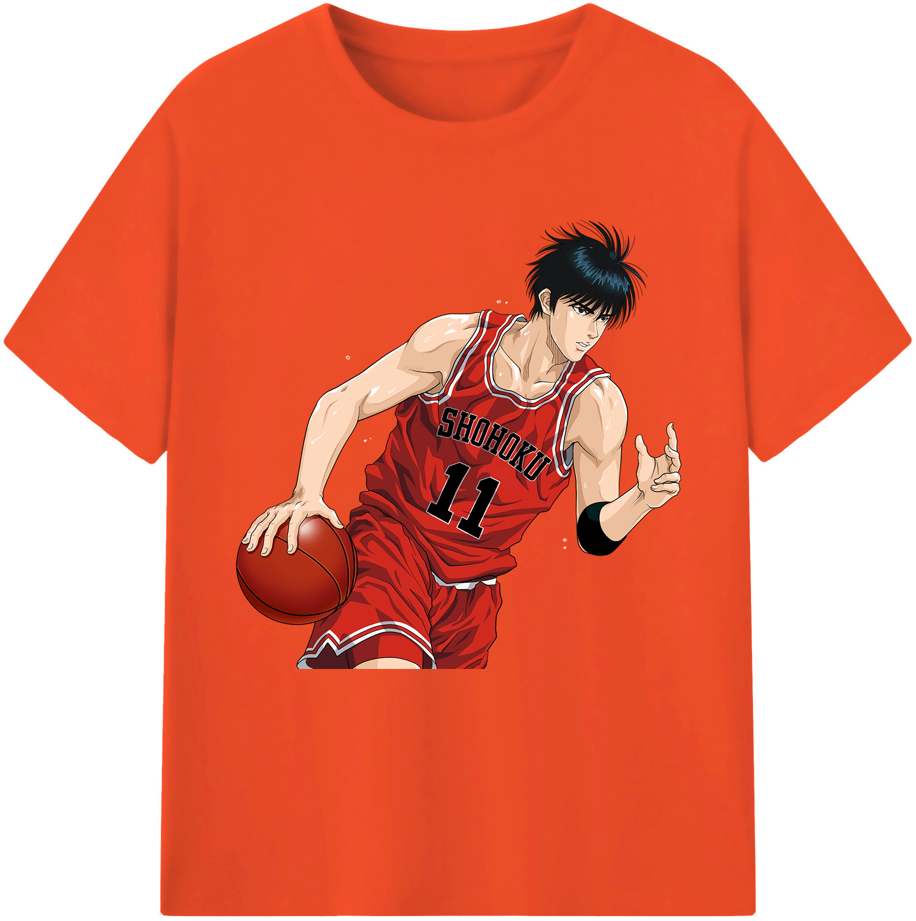 SLAM DUNK／スラムダンク 綿100％半袖Tシャツ（フロントプリント）