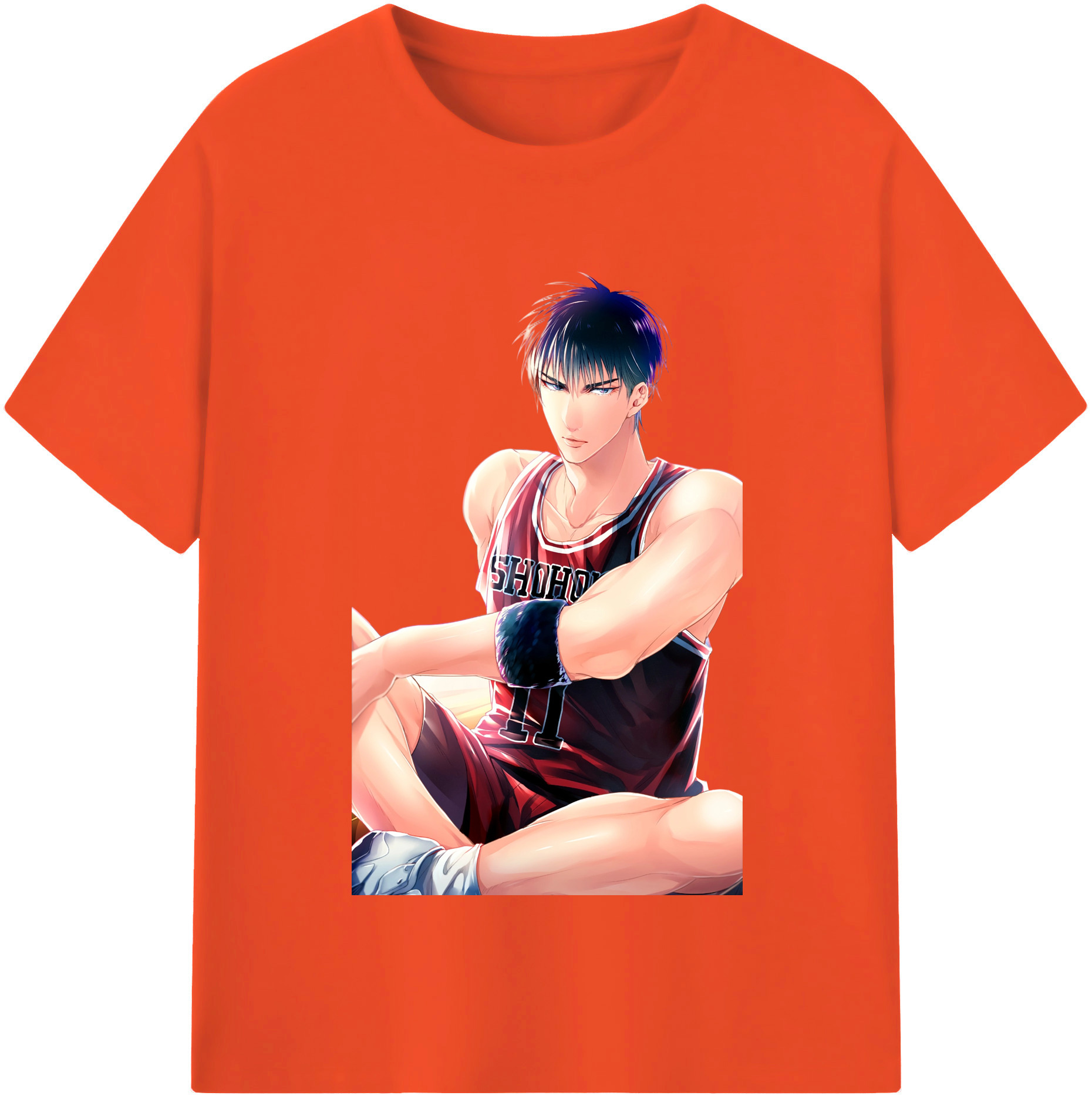 SLAM DUNK／スラムダンク 綿100％半袖Tシャツ（フロントプリント）