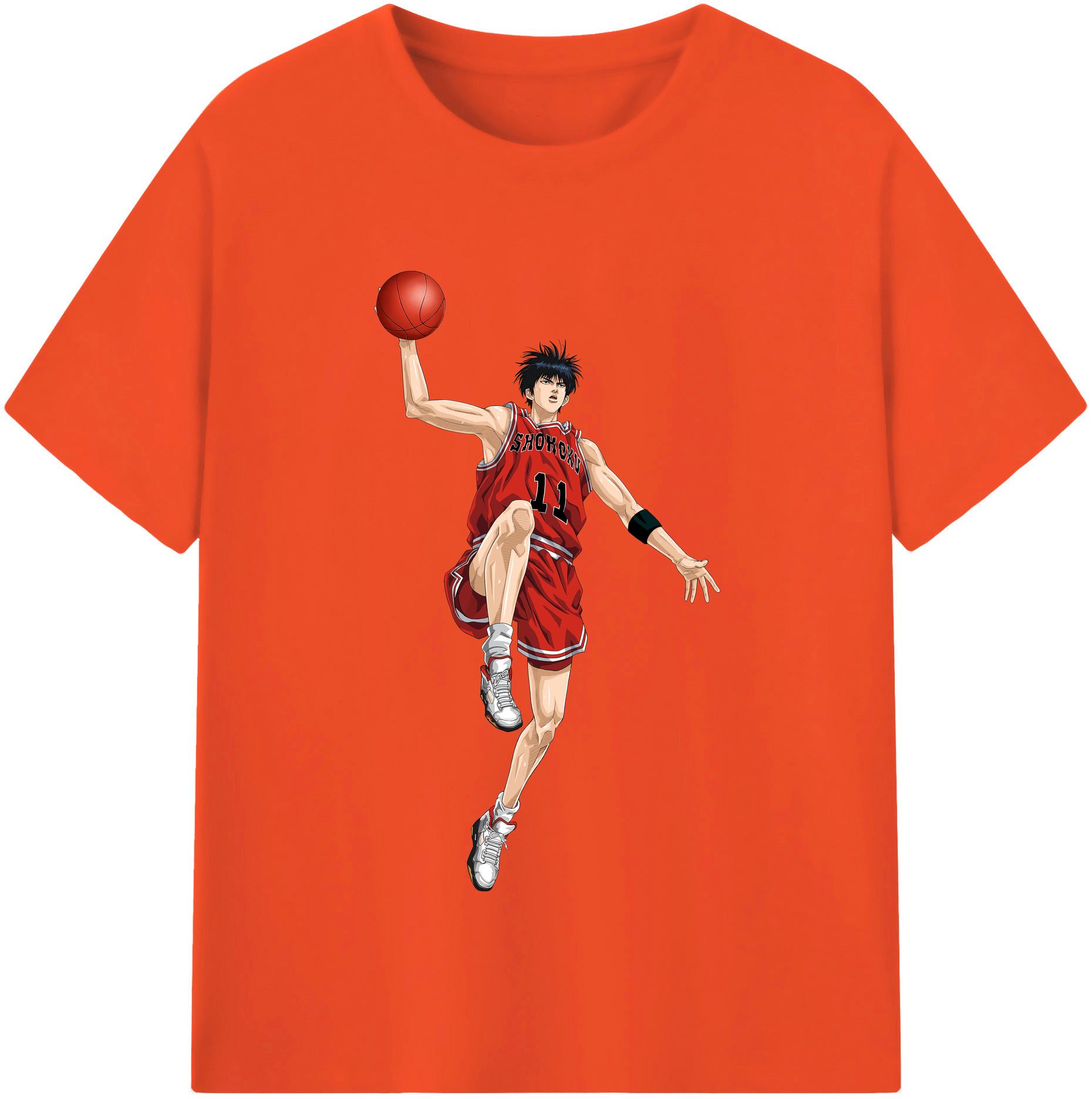SLAM DUNK／スラムダンク 綿100％半袖Tシャツ（フロントプリント）