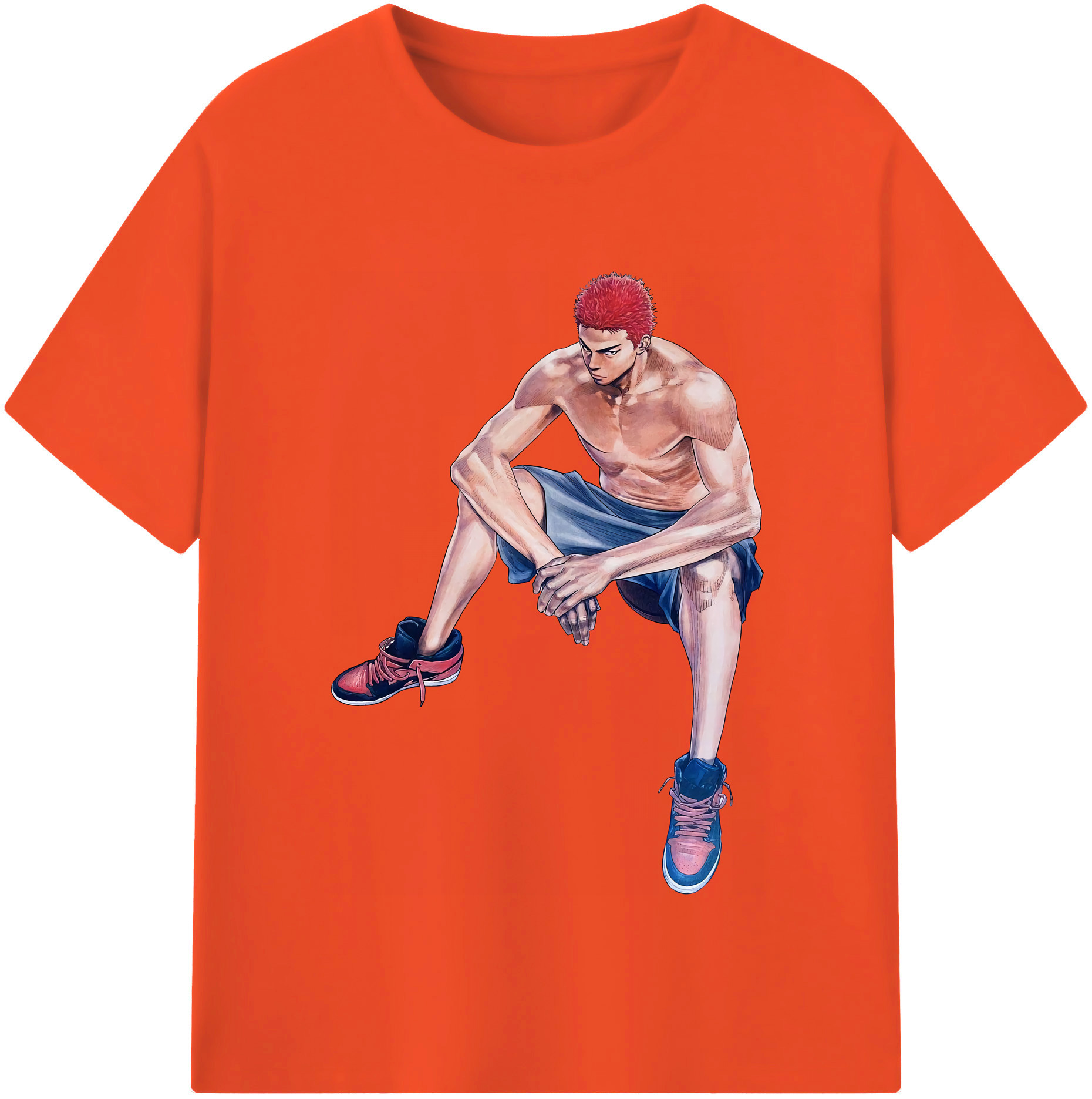 SLAM DUNK／スラムダンク 綿100％半袖Tシャツ（フロントプリント）