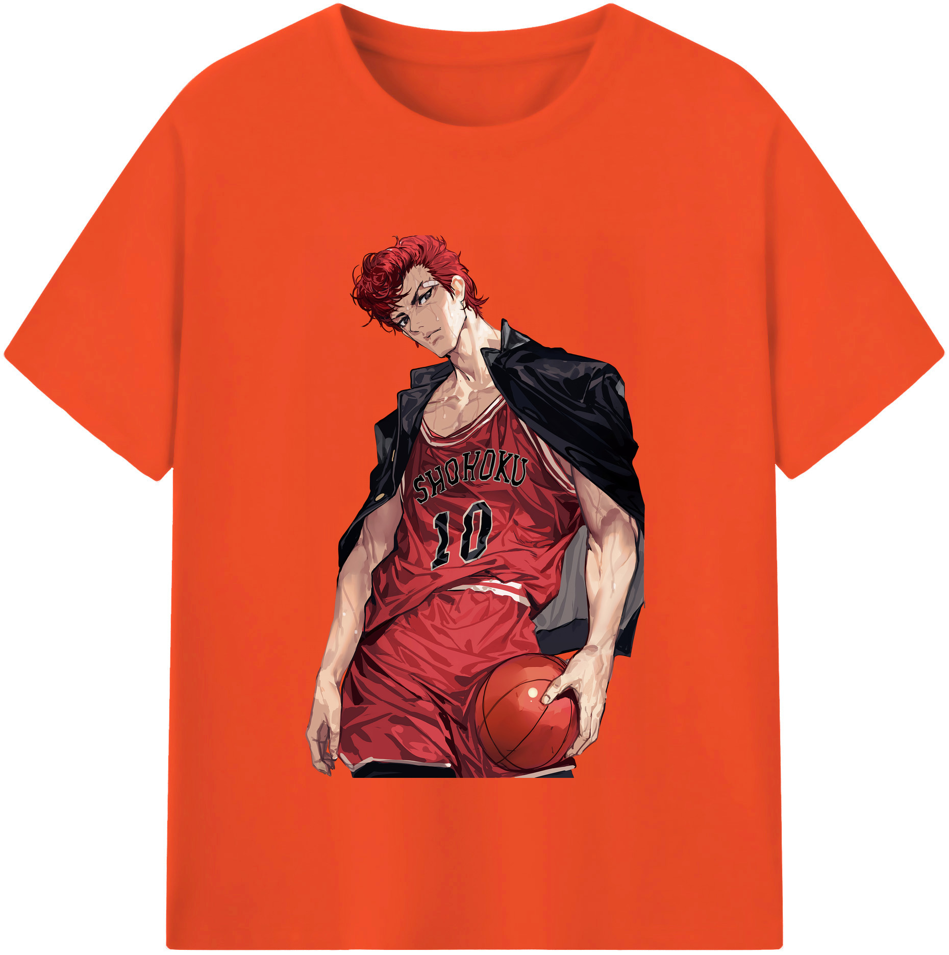 SLAM DUNK／スラムダンク 綿100％半袖Tシャツ（フロントプリント）