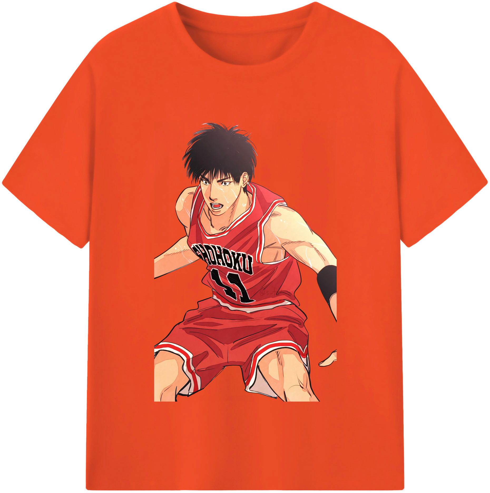 SLAM DUNK／スラムダンク 綿100％半袖Tシャツ（フロントプリント）