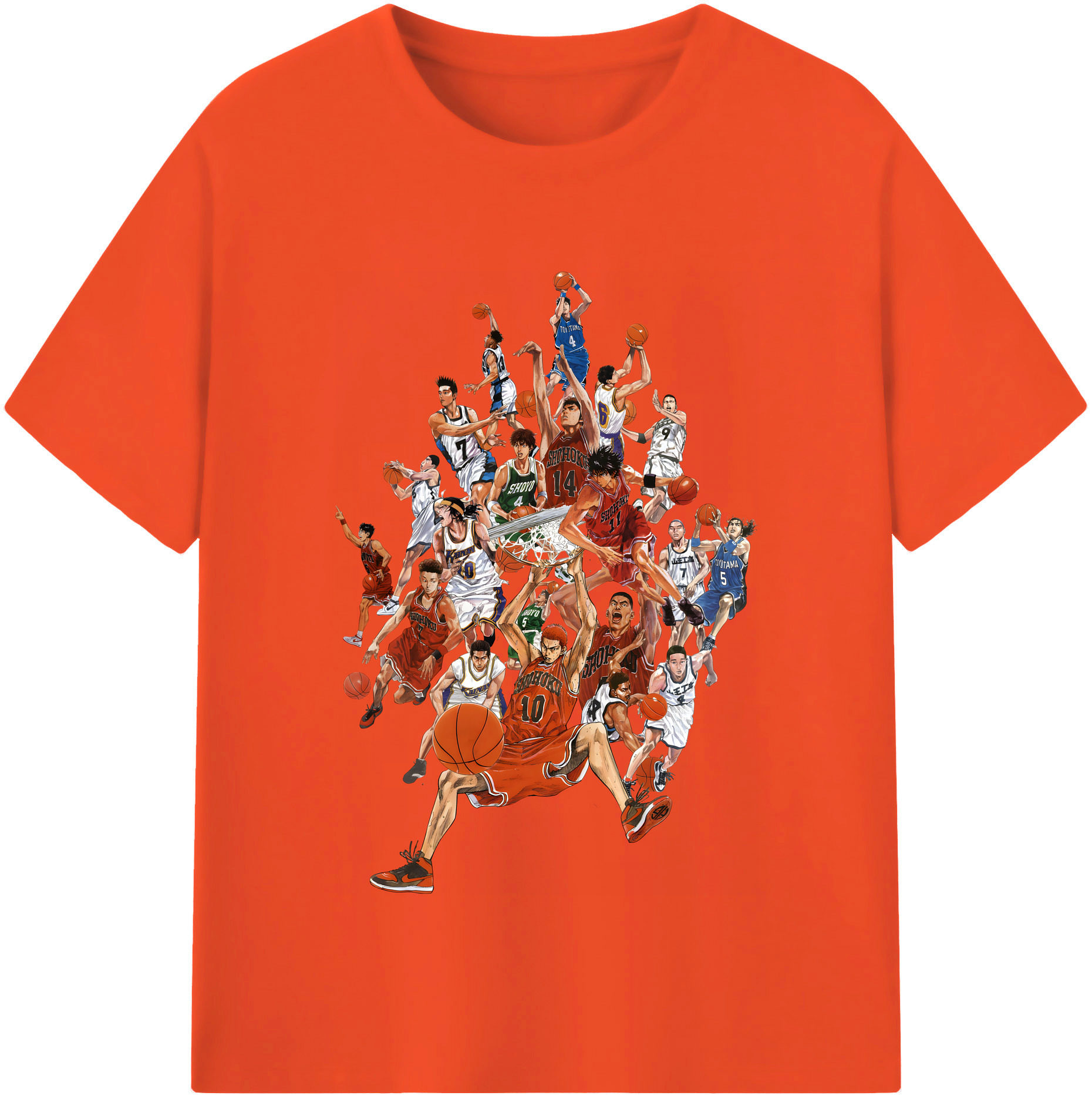 SLAM DUNK／スラムダンク 綿100％半袖Tシャツ（フロントプリント）